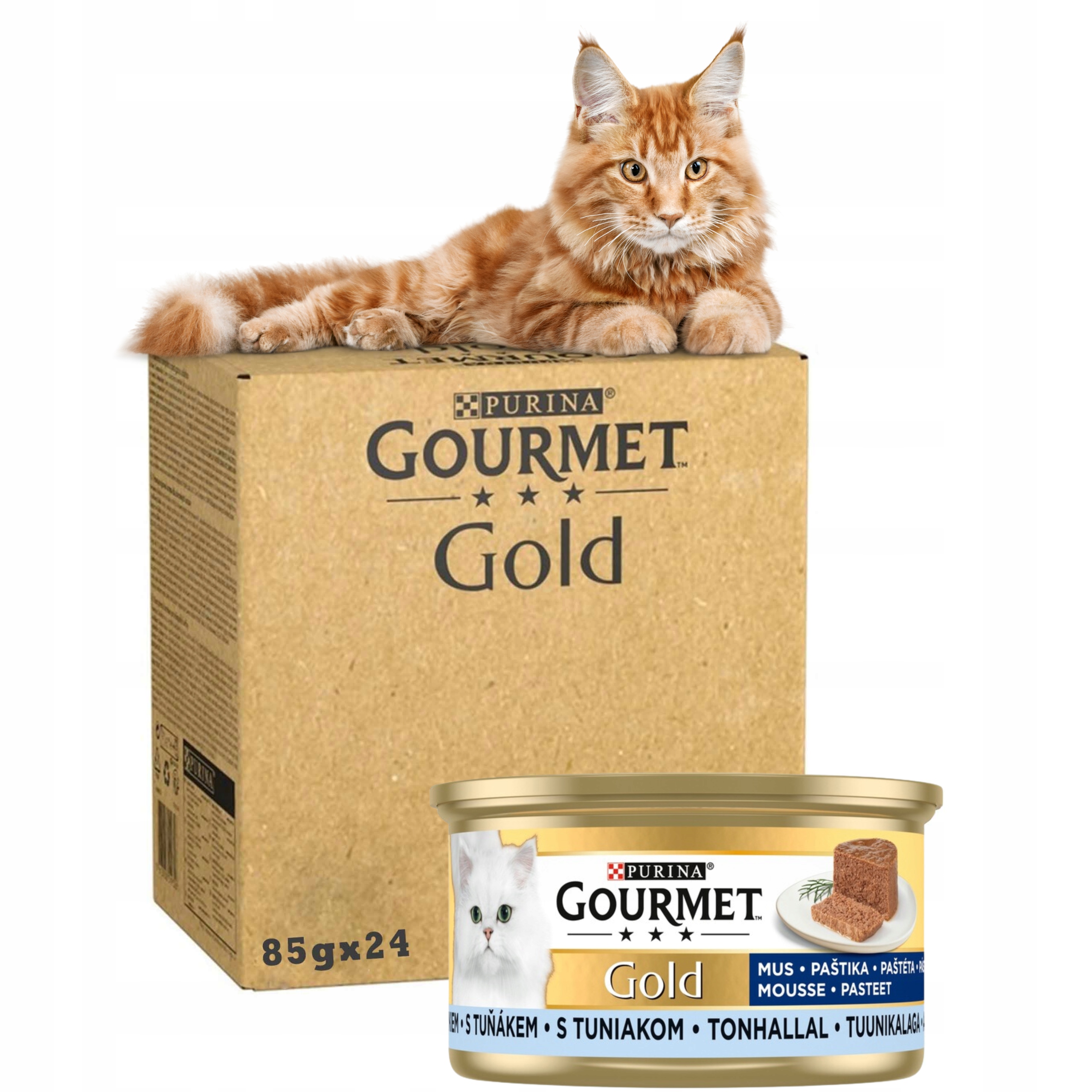 Levně Purina Gourmet Gold Krmivo pro kočky pěna s tuňákem 85 g x 24 kusů