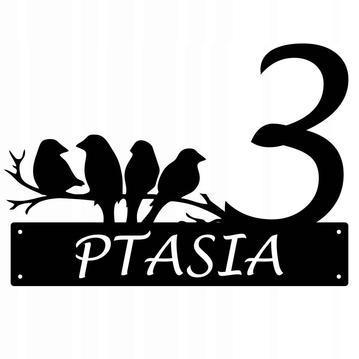 Číslo Na Dom 60 cm Tabuľa Adresa Ocel 2 mm ul. Ptasia