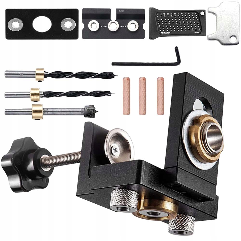 Šablona Pro Vrtání S Polohovacím Klipem 8/10/15 MM Pro Opracování Dřeva