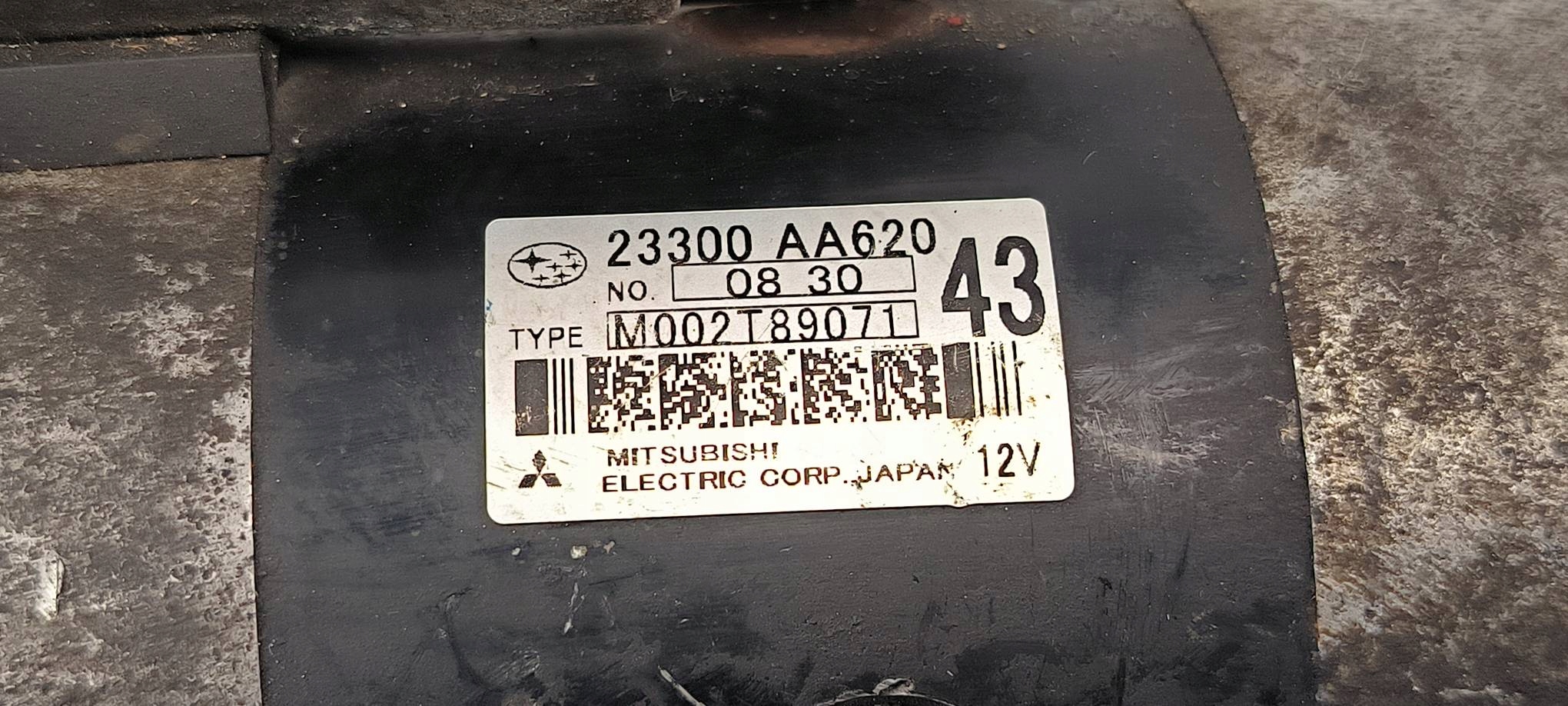 starter M002T89071 SUBARU LEGACY OUTBACK BP