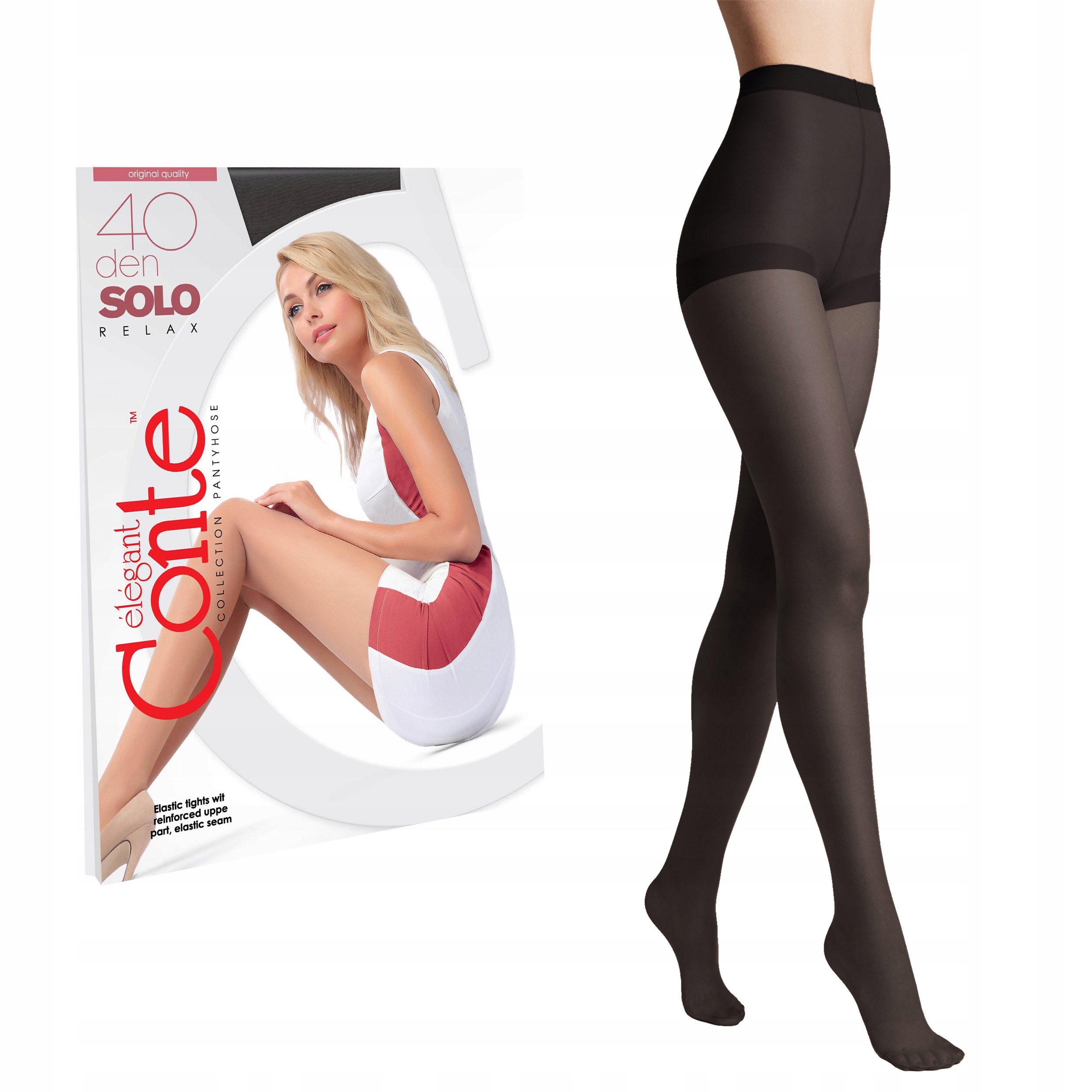 

Półmatowe rajstopy ze wzmocnionym tułowiem Solo 40
