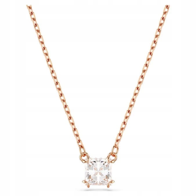 Náhrdelník Swarovski Stilla křišťál ocel růžové zlato nastavitelný