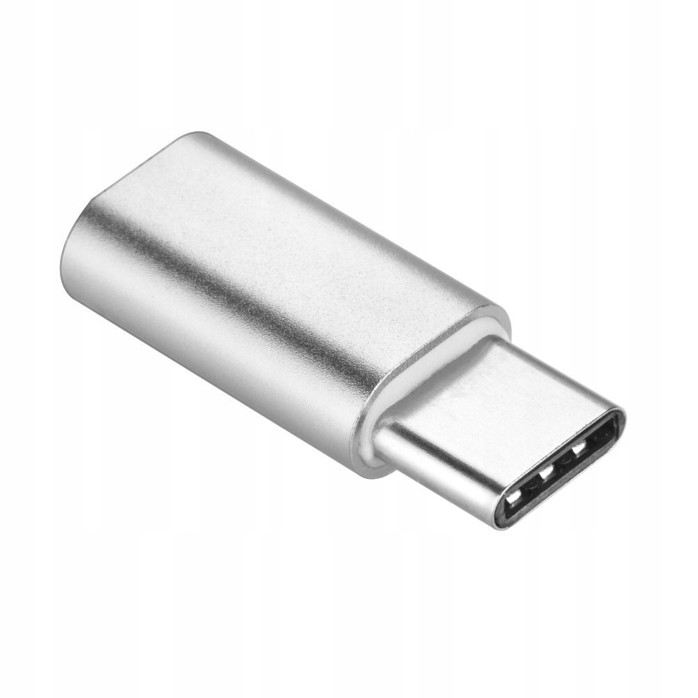 Adapter Micro Usb A (żeński) do Typ C (męski) [PA30] srebrny