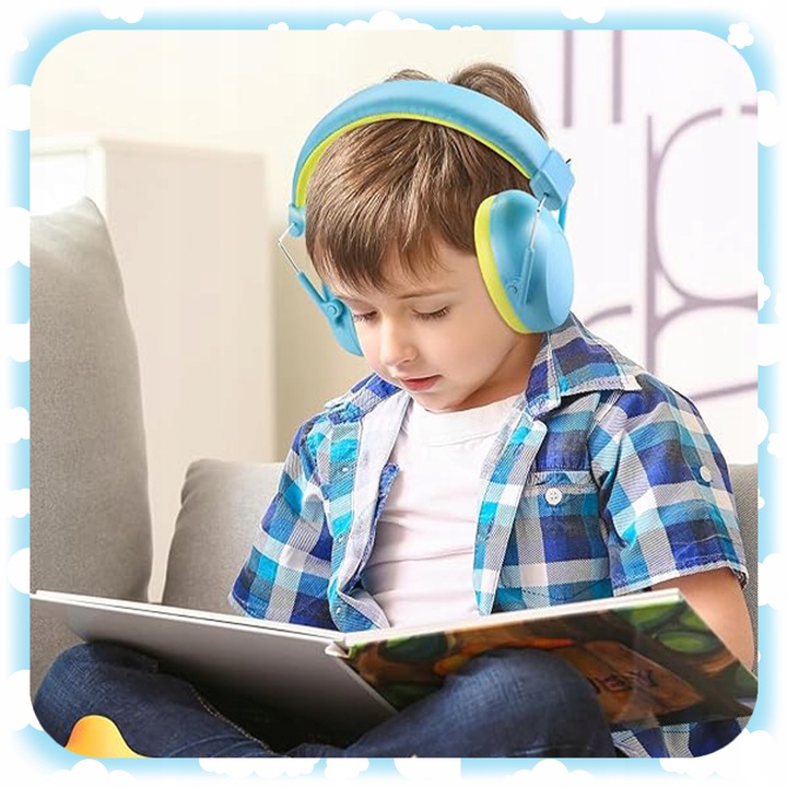 SŁUCHAWKI WYGŁUSZAJĄCE NAUSZNIKI OCHRONNE DLA DZIECI WYCISZAJĄCE SŁUCHU 3+ Kolor niebieski