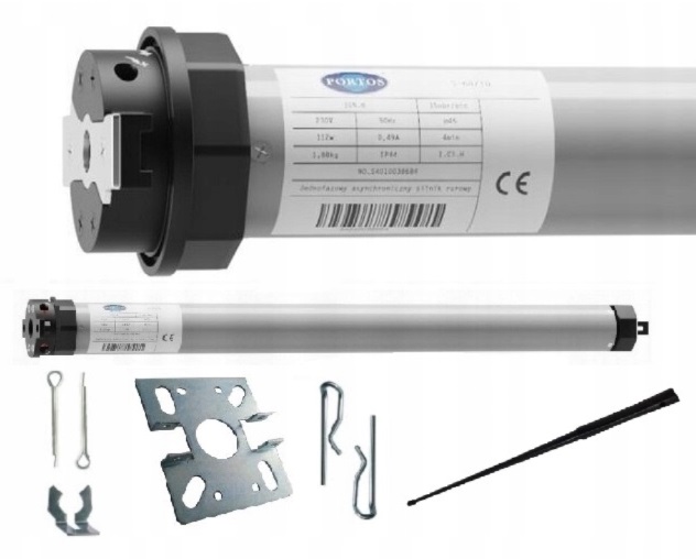 Kabelový pohon motoru pro venkovní rolety Portos Fi 60 mm 20 Nm
