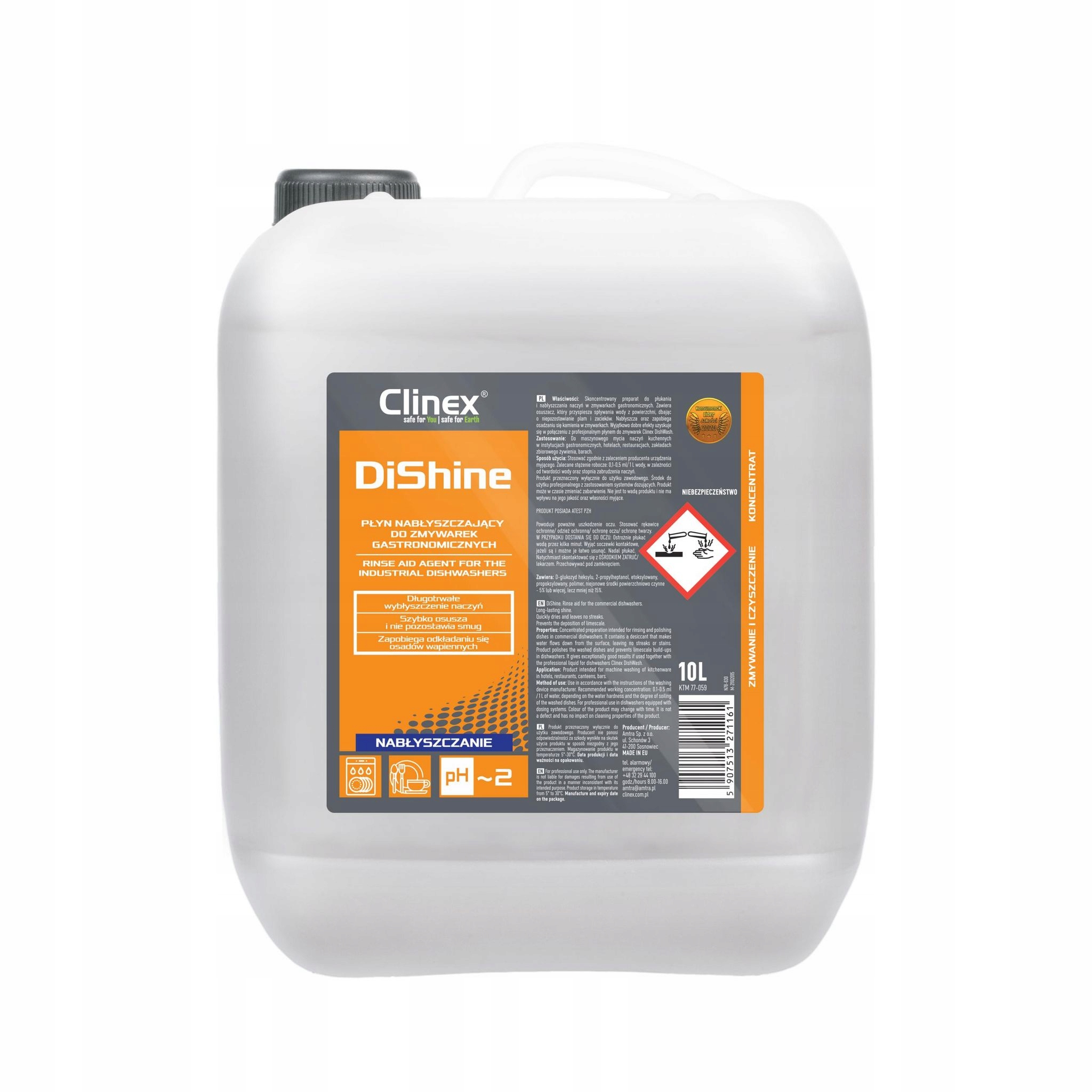 Clinex DiShine Leštidlo pro gastronomické myčky nádobí 10L 77-059