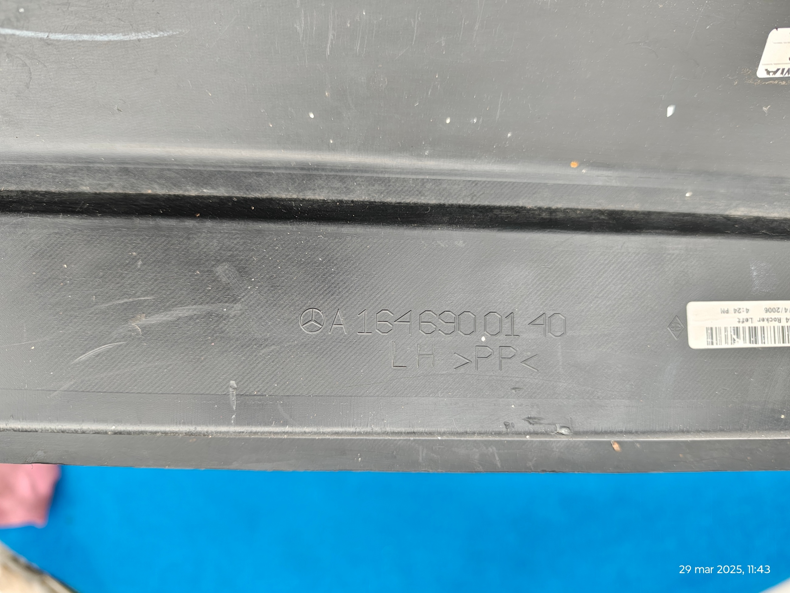 MERCEDES ML W164 left moulding threshold threshold A16446900140 DN263