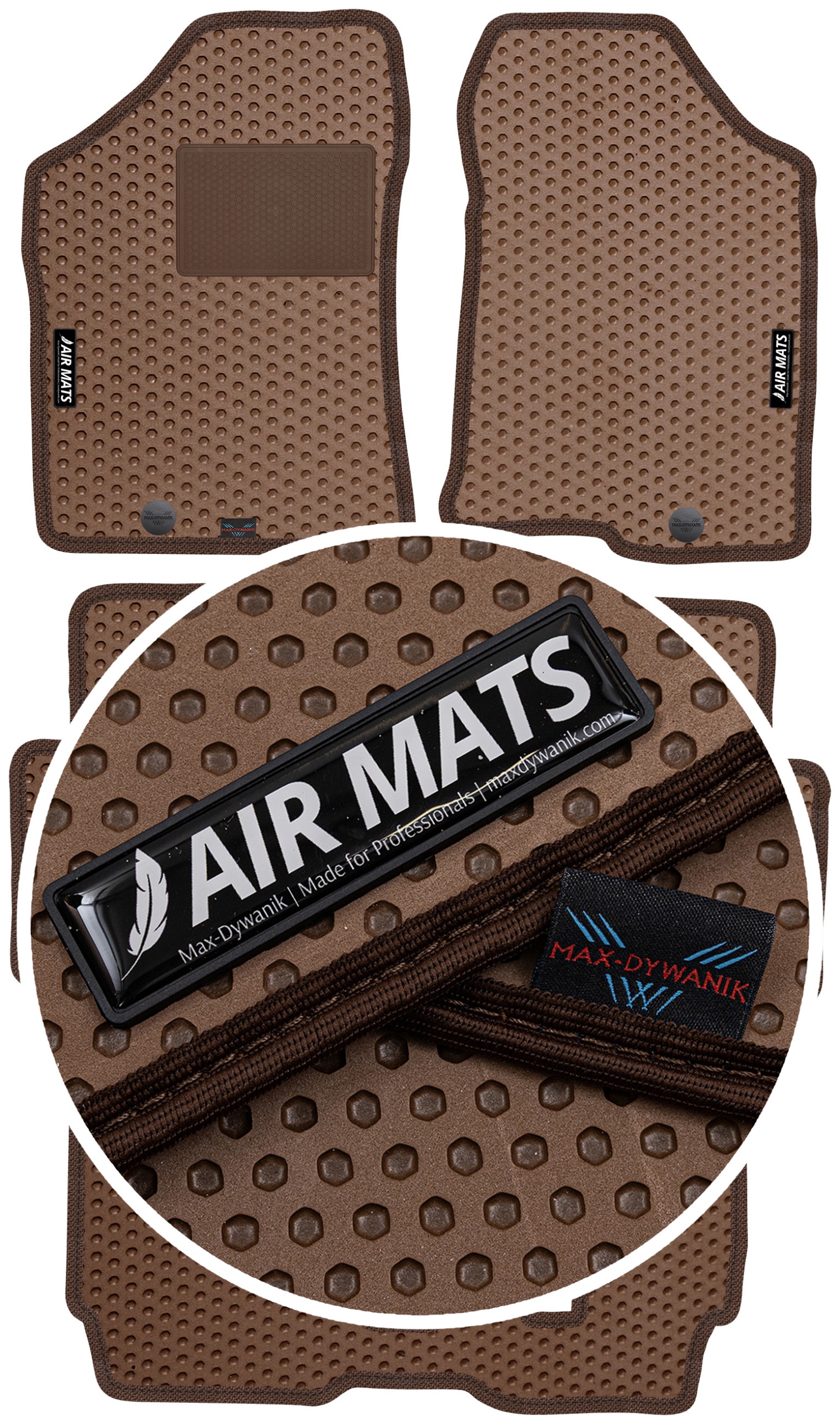 Kia Carens III 7os 2006-2014 Gumové rohože Air Mats Bronzové