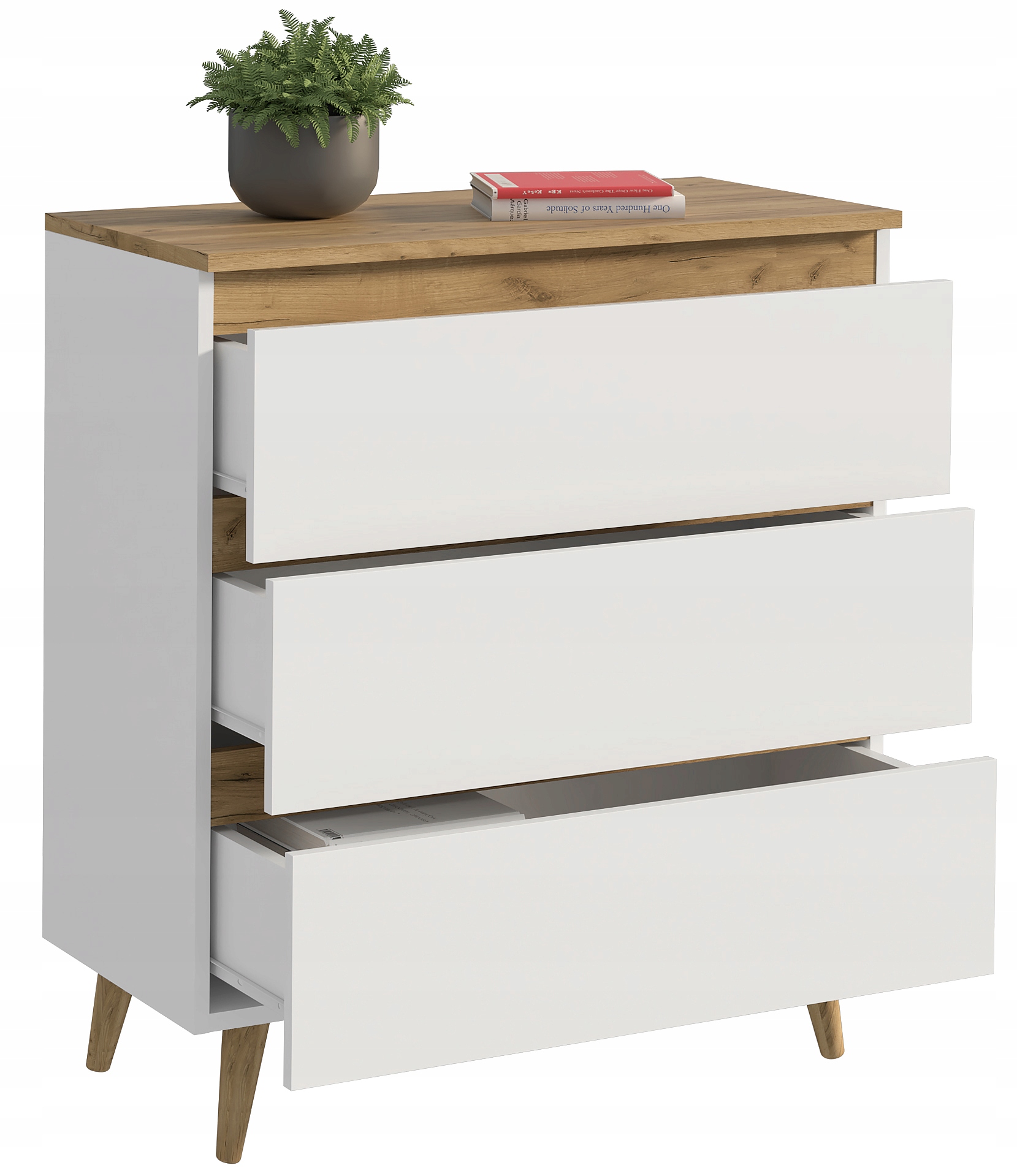 КОМОД СКАНДИНАВСКИЙ СТИЛЬ ГОСТИНАЯ NORGE 80 БЕЛЫЙ ДУБ