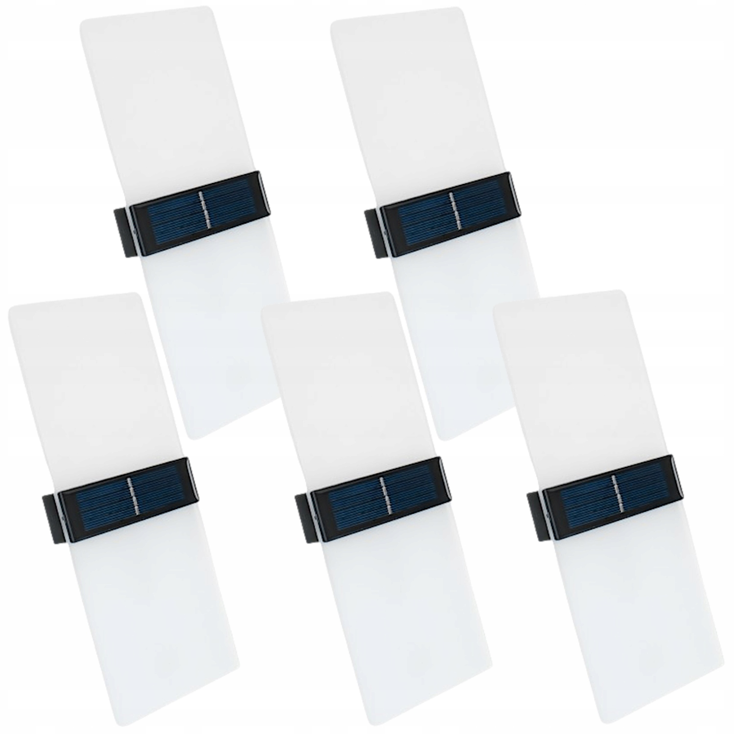 5 x Nástěnná lampa Solární Zahradní Terasová Led Akryl IP65 Hora Dolní Senzor