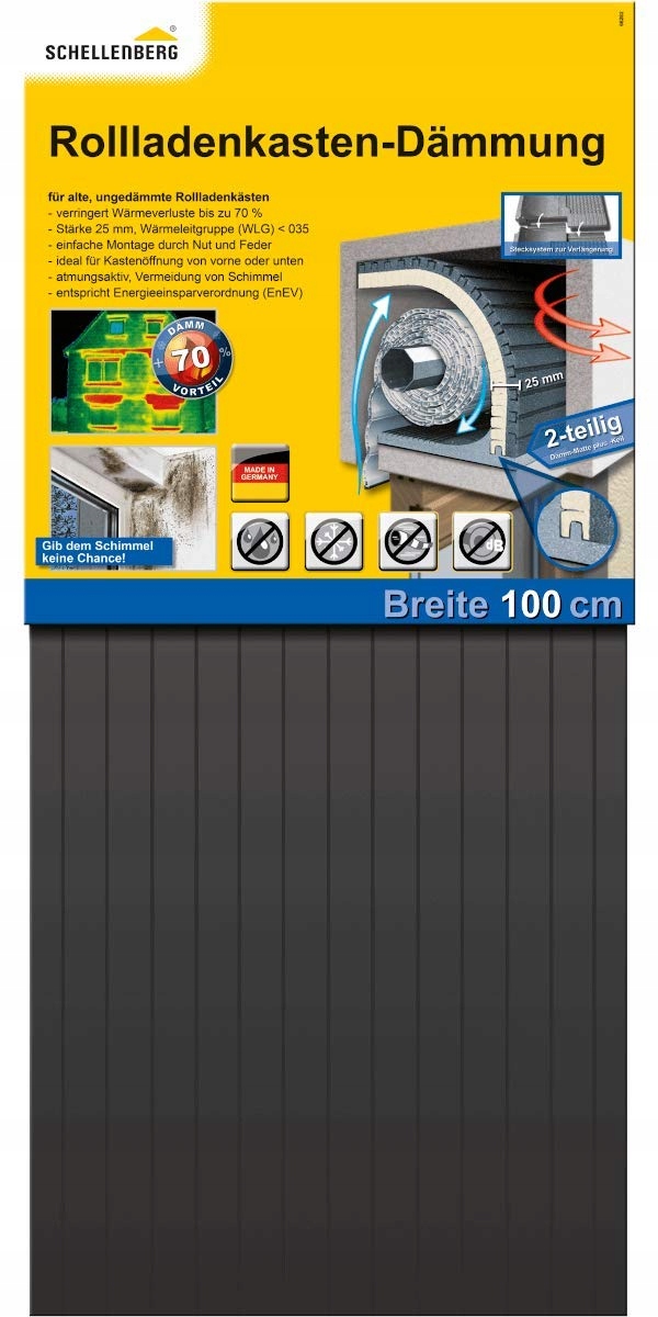 Schellenberg 66282 Tepelná izolace roletového boxu 100 x 50 cm