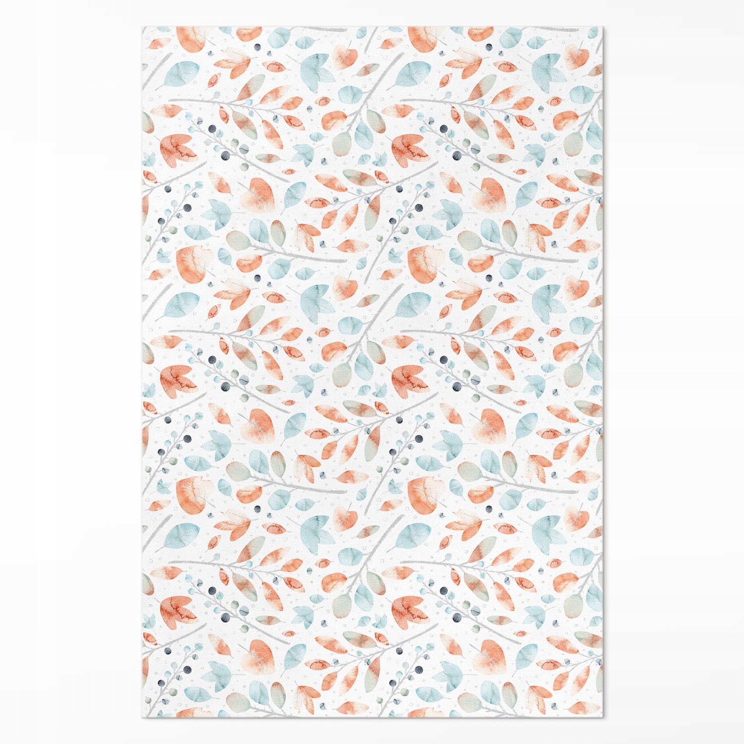 Protišmykový vinylový koberec Akvarelové vetvičky a boho listy 120 x 180 cm