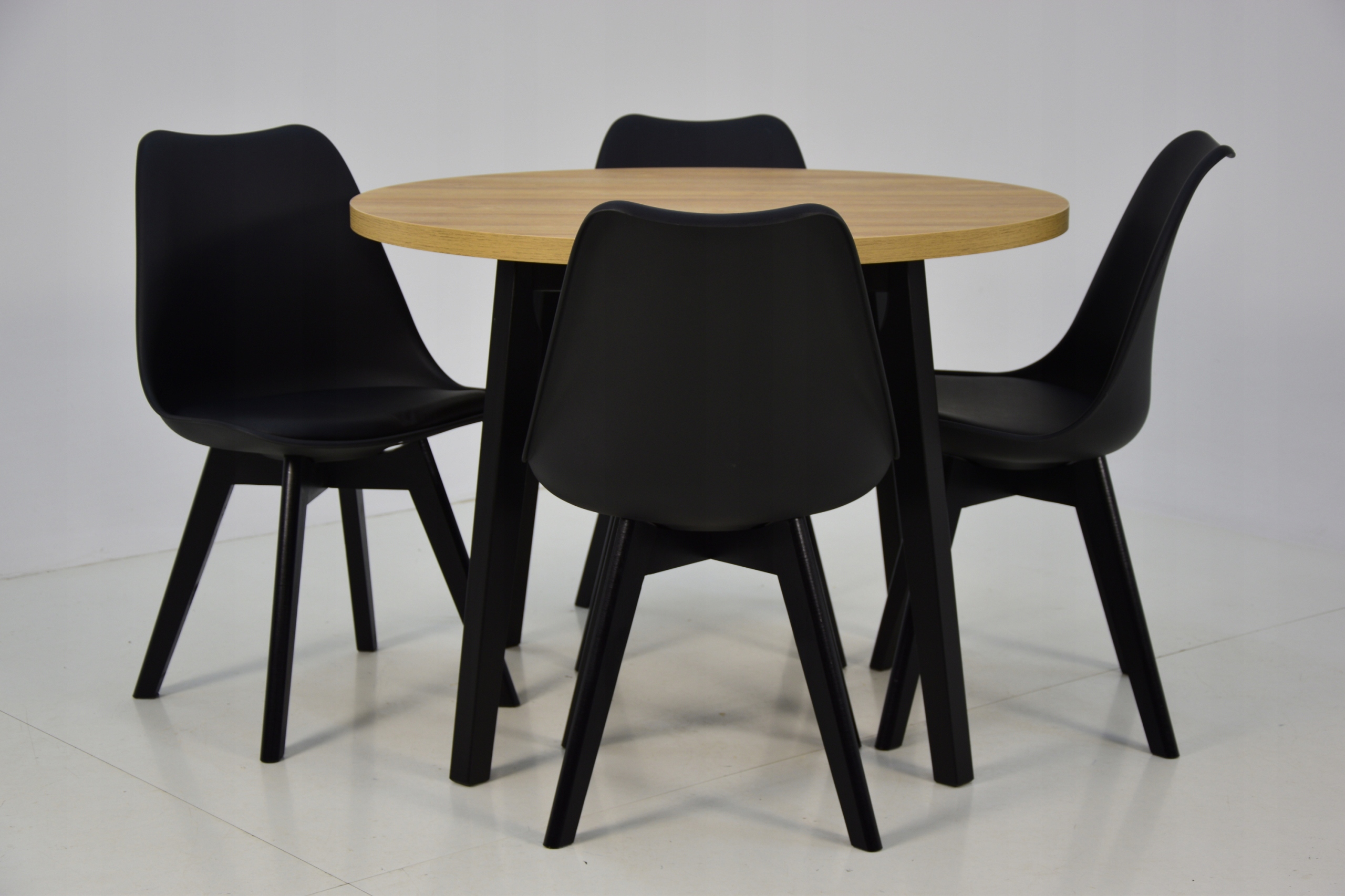 Stół okrągły 100cm i 4 krzesła w stylu nowoczesnym Kod producenta SL-2 i OL-3