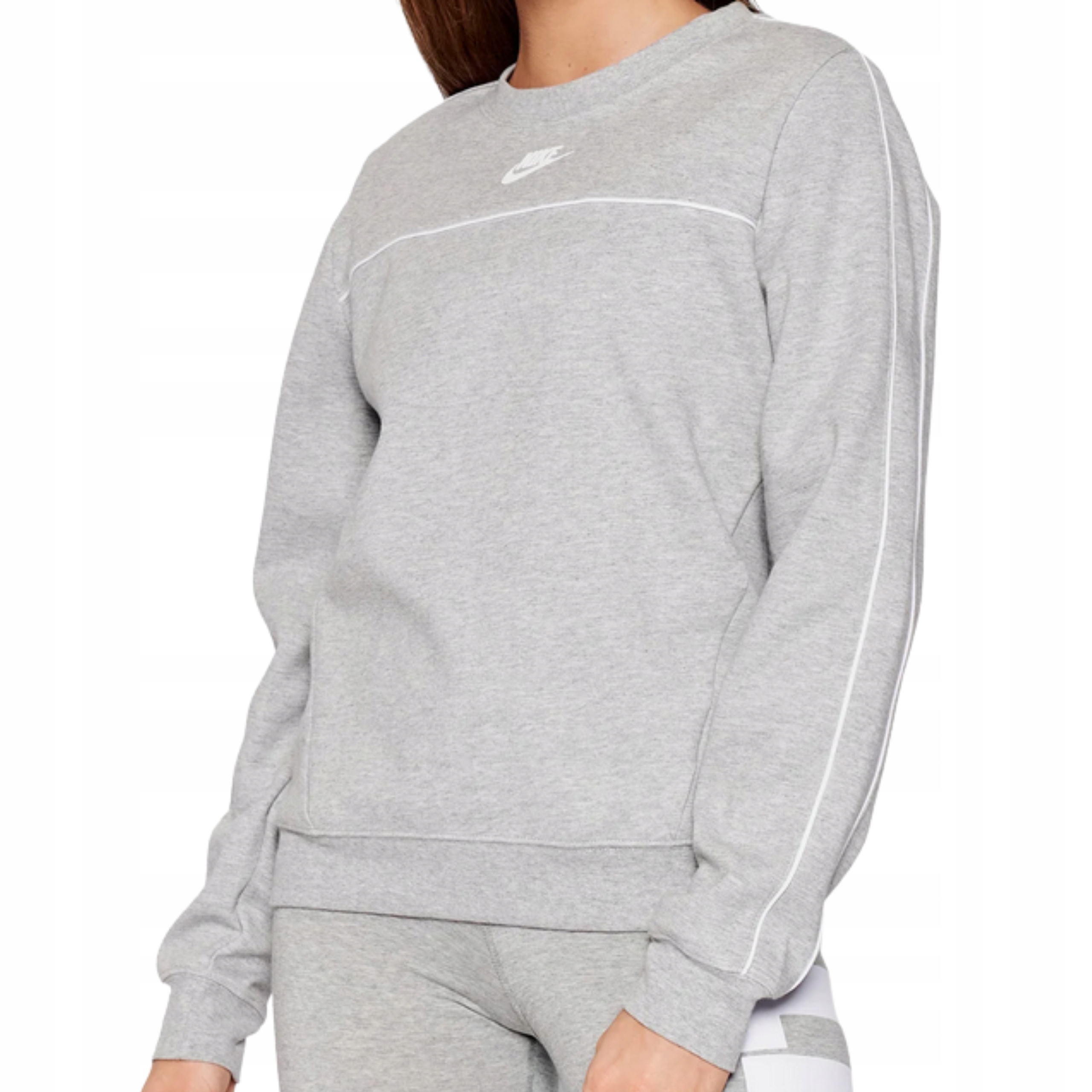 Nike Dámská Mládežnická Bavlněná Mikina CZ8336-063 Bez Kapuce