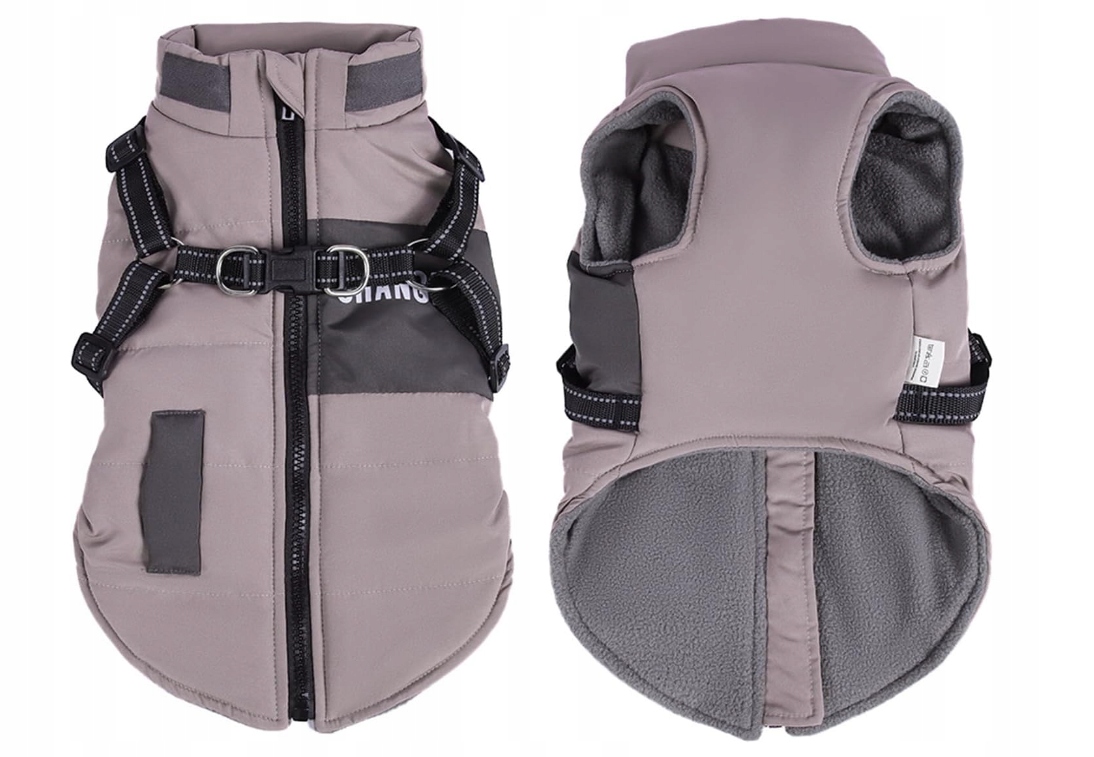 Levně Zimní bunda pro malého psa – voděodolná, větruvzdorná, fleecová, L