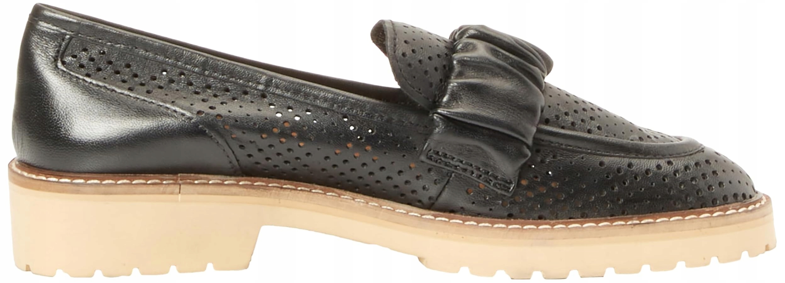 Bagatt Černé Dámské Kožené Ažurové Polobotky Na Platformě 36 J6H