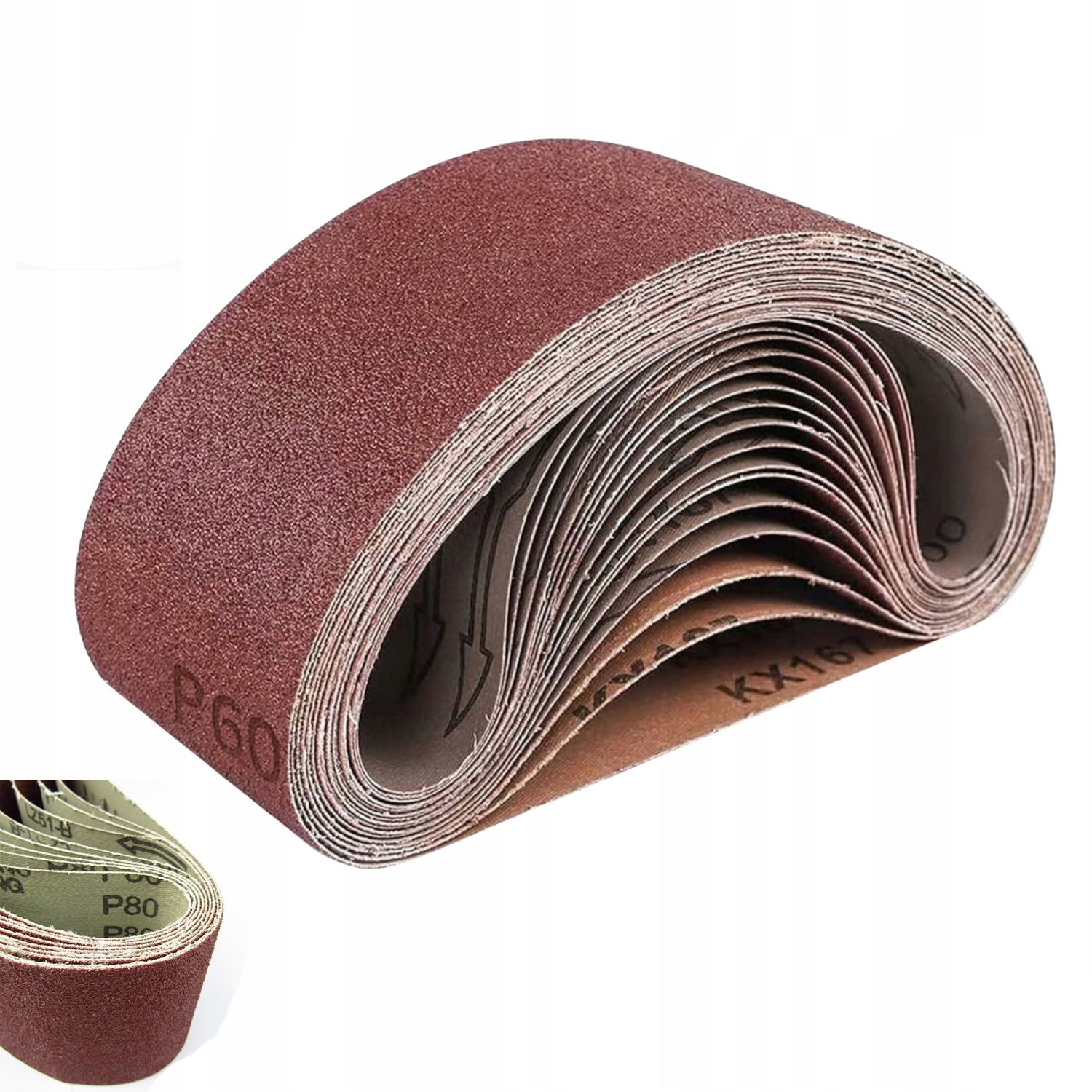 Bezkoncový Brusný Papír Páska 40-180 100x560MM Pro Pásovou Brusku