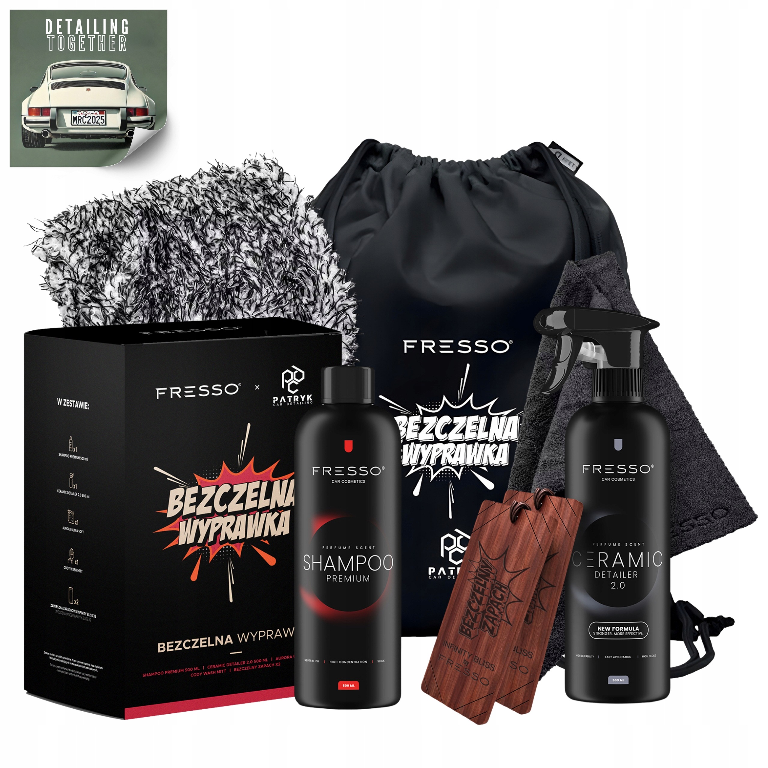 Sada kosmetických přípravků Dárek Fresso x Patrik Car Detailing Bezostyšná výbavička