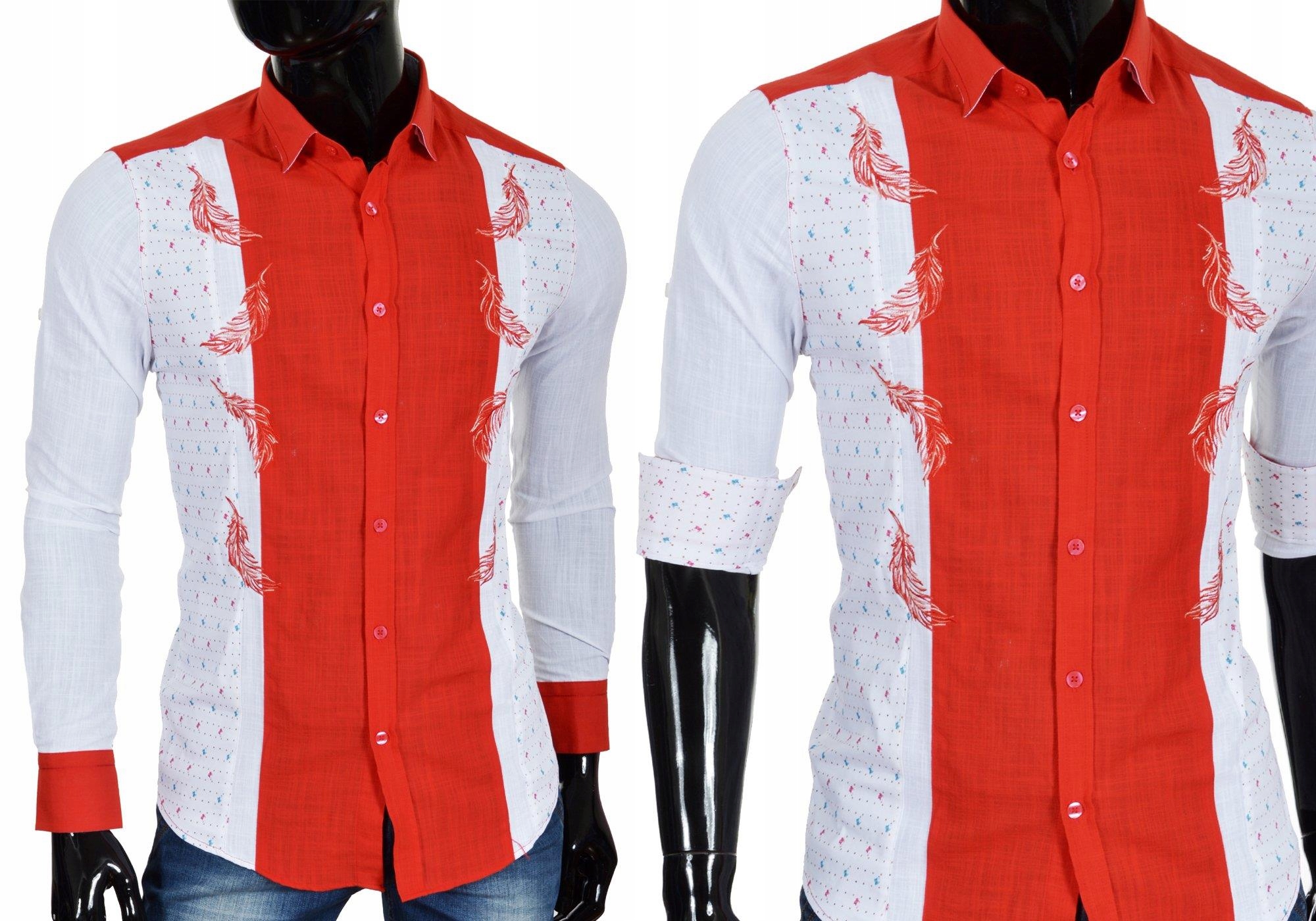 Pánská košile Casual Mondo Lněná vyšívaná výšivkami