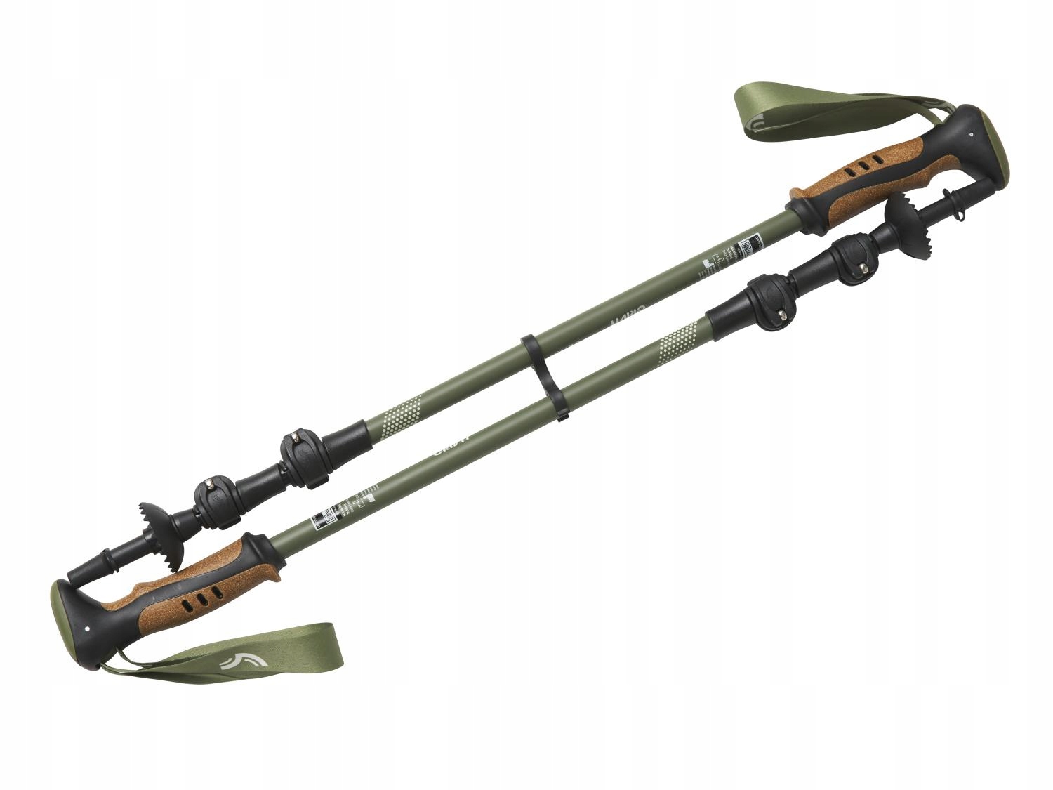 Teleskopowe kijki trekkingowe Crivit/zielone