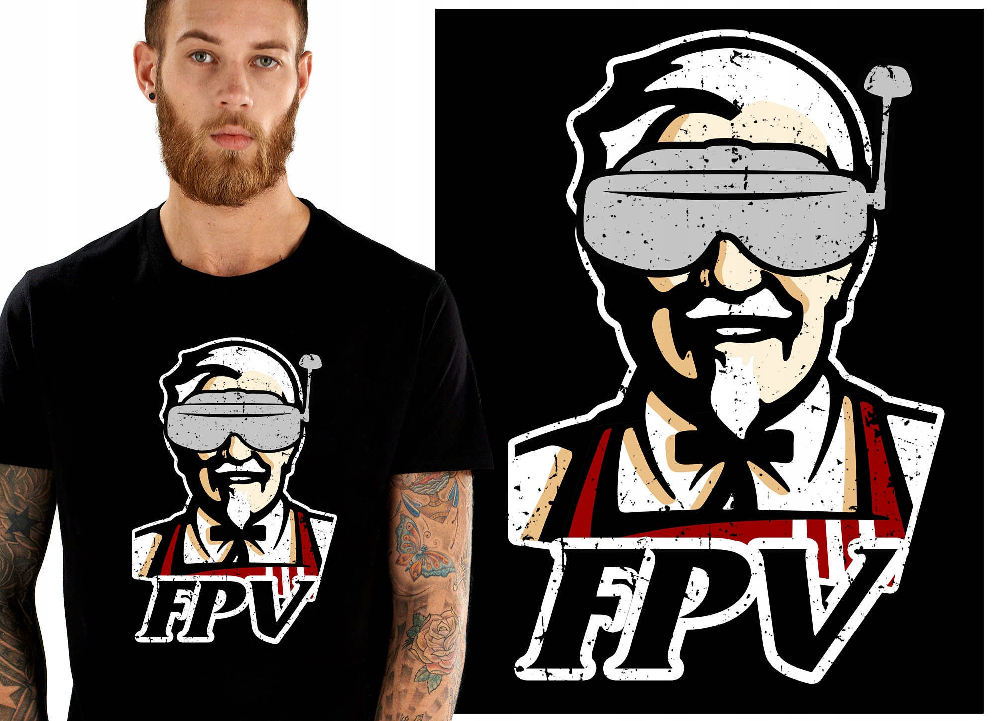 

Dron Drony Drone Racing Fpv Koszulka Męska M