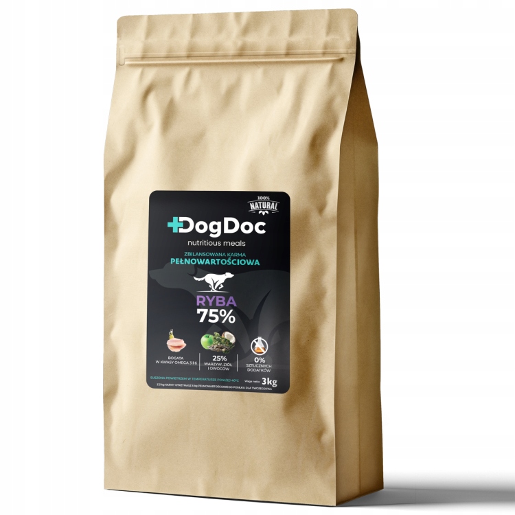 Levně Dog Doc Krmivo Ryba 3kg krmivo pro psy Polo- Krmivo krmivo pro psy DogDoc