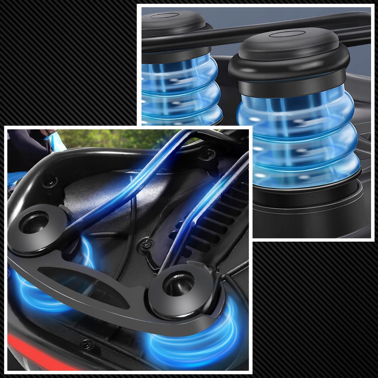 WYGODNE SIODEŁKO ROWEROWE SIODŁO SPORTOWE MIĘKKIE SZEROKIE EXTRA WENTYLACJA Marka SPI 55