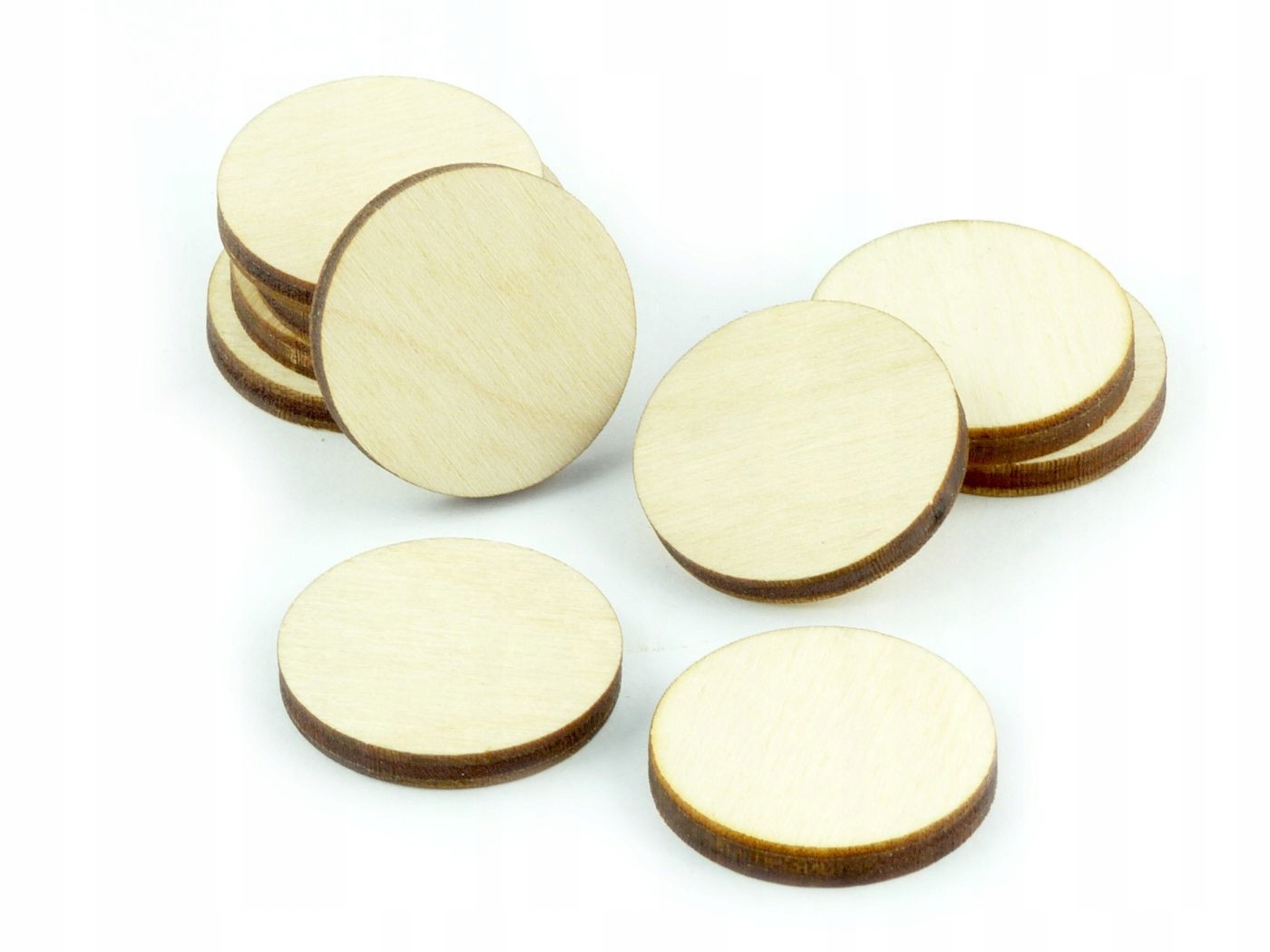

Żetony okrągłe, drewno, naturalne, 20x3 mm (10)