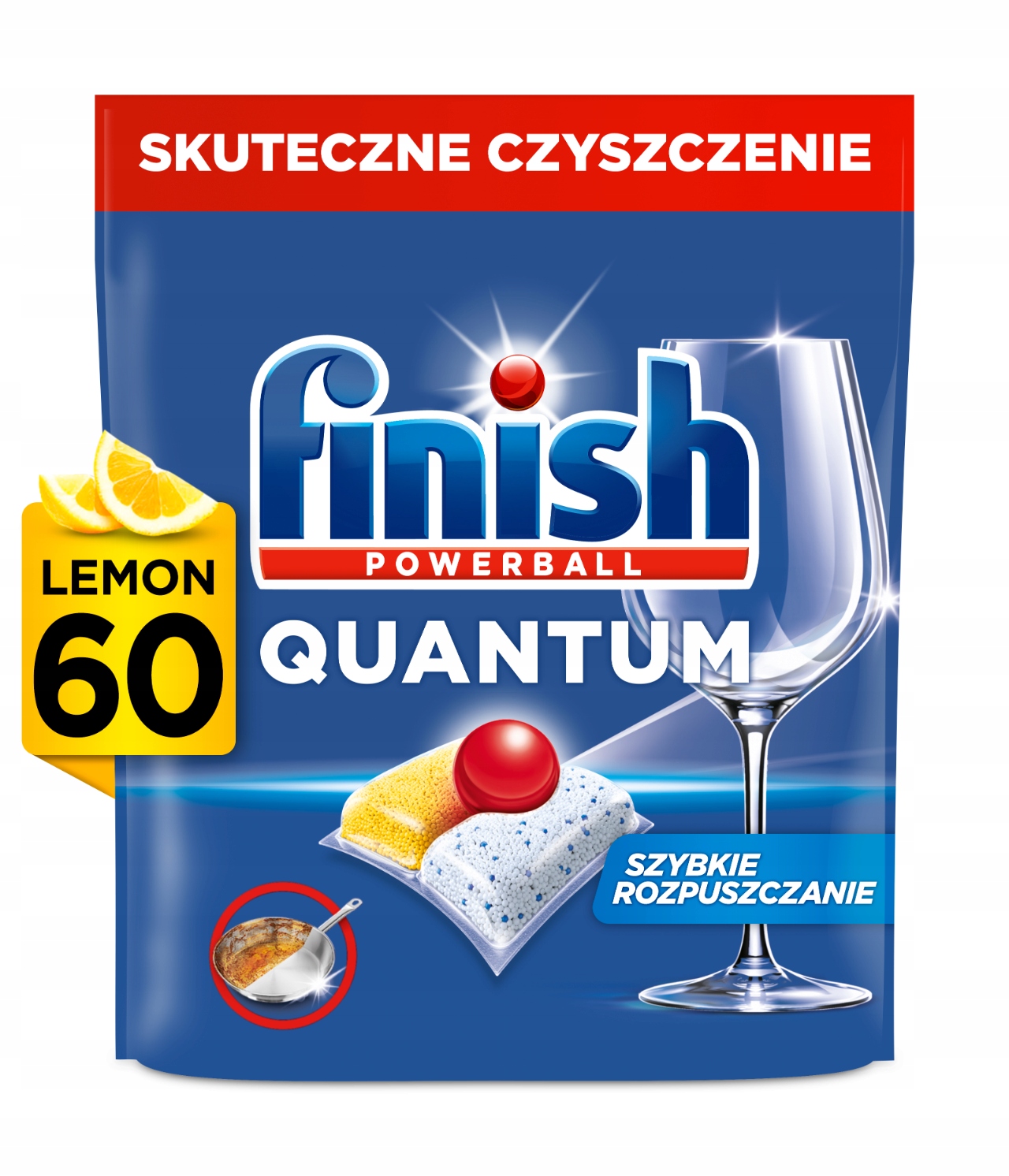 Levně Finish Quantum All-in-1 kapsle do myčky nádobí Vůně Citron Lemon 60 Kusů