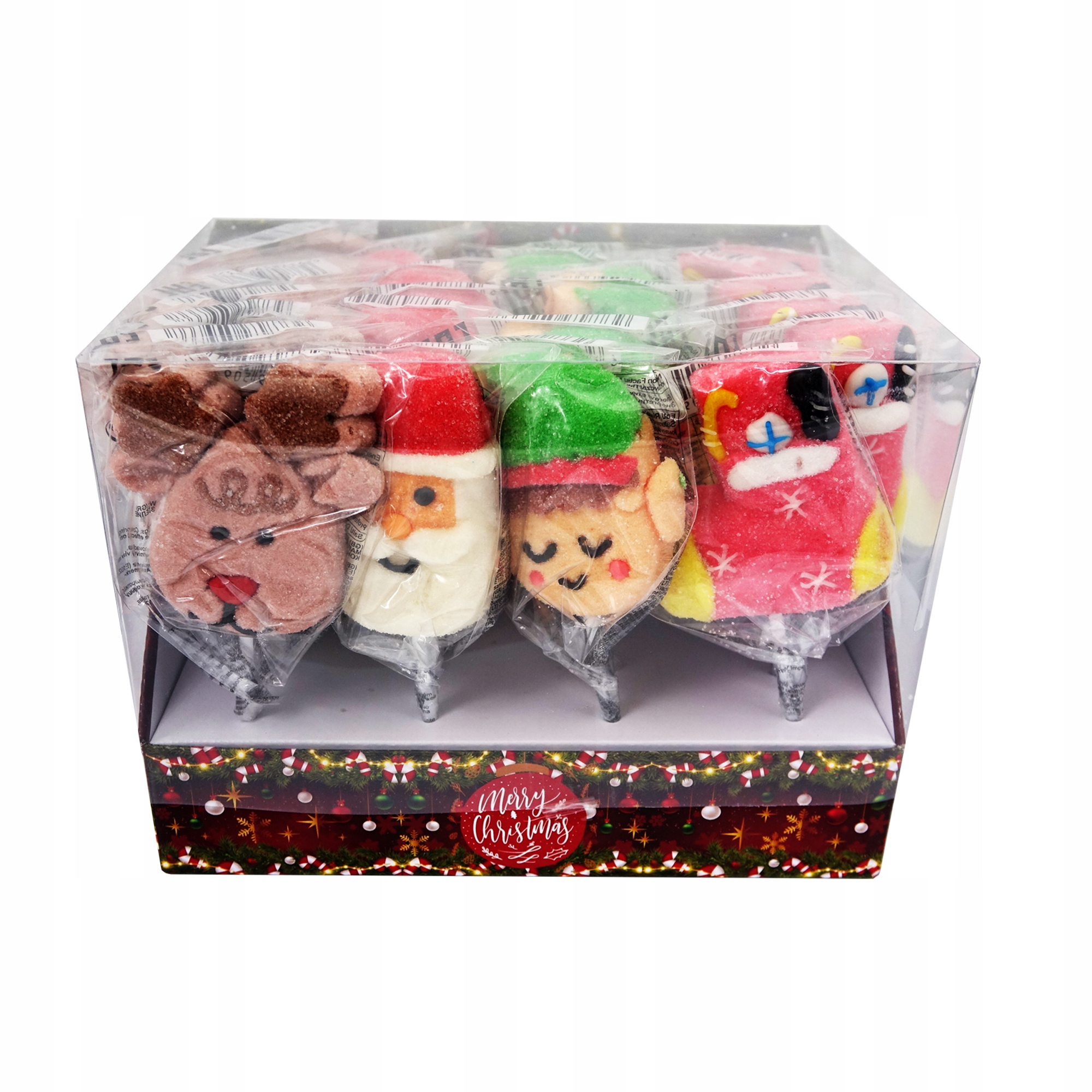 Levně Lízátka Vánoční pěnová 24 kusů (A10)