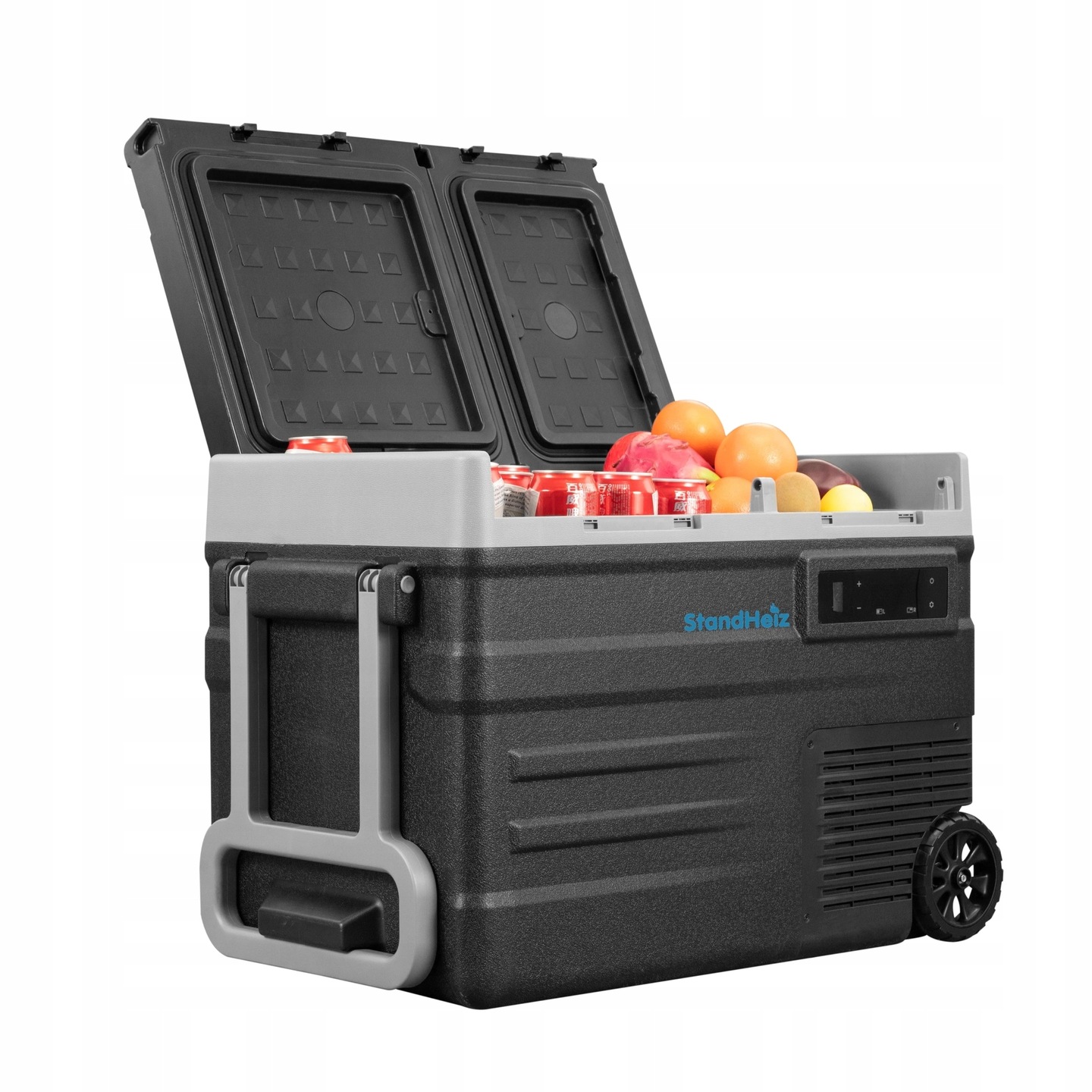 Turistická Dvoukomorová Chladnička Standheiz 40 L 12V/24V/230V Do Auta Pro Obytný Vůz