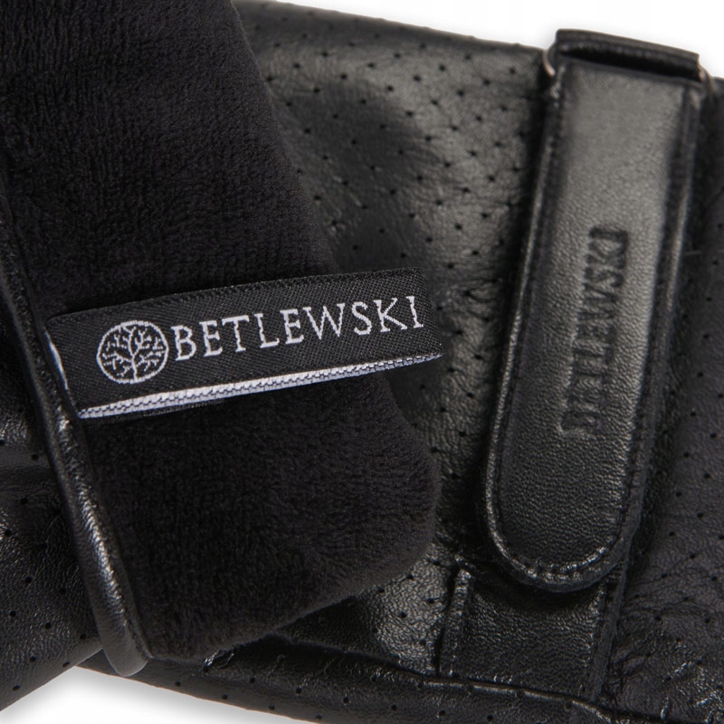 BETLEWSKI Rękawiczki skórzane męskie klasyczne M wygodne modne Kolekcja RIDE