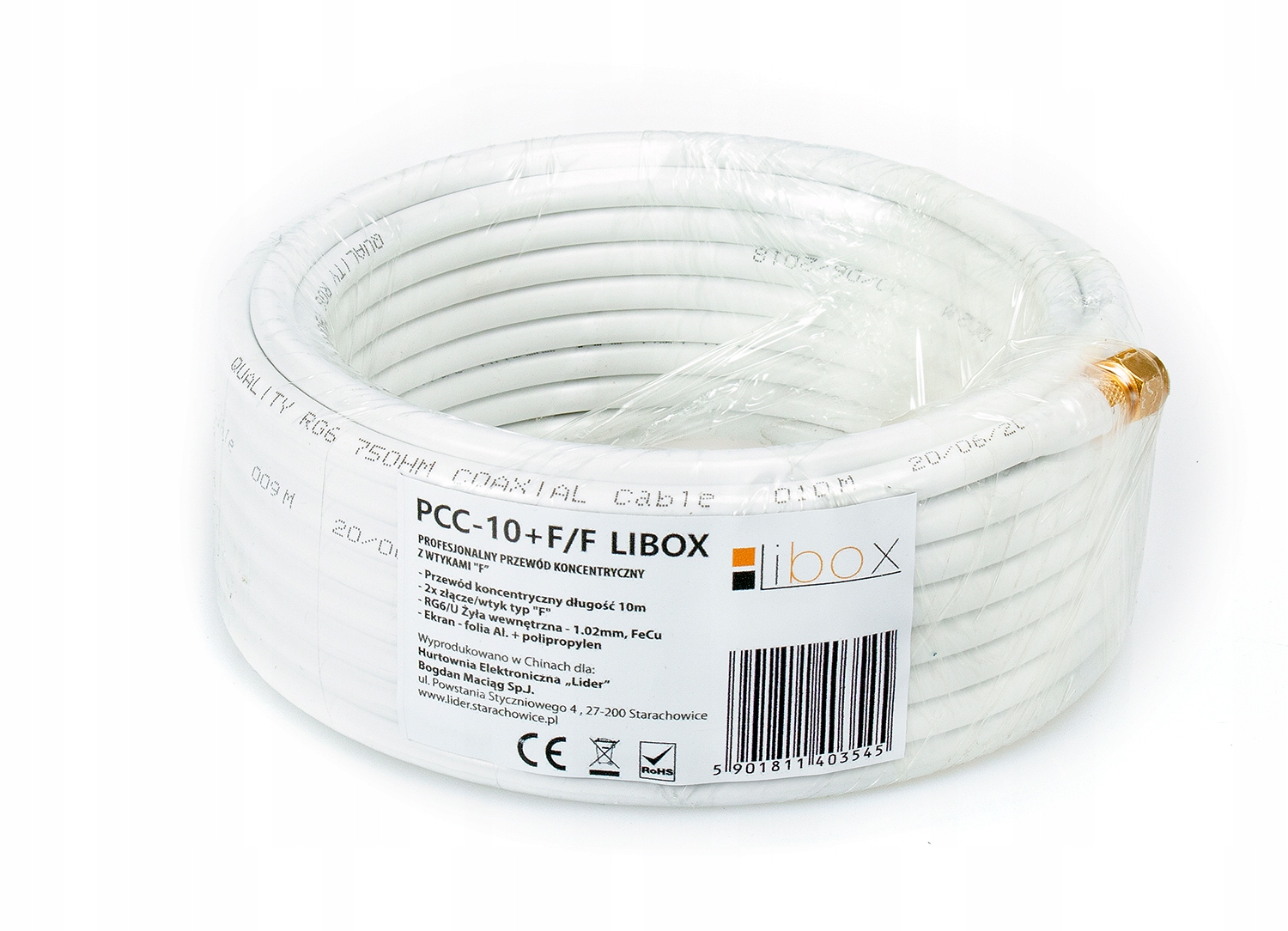 

Profesjonalny Kabel Koncentryczny PCC-10 F/f RG6/U