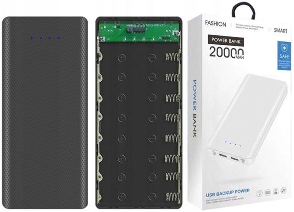 Obudowa na powerbank W8 DIY - 8x18650 - 20000mAh - Type-C- USB- microUSB
