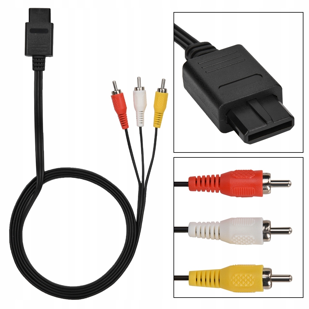 Kabel AV do konsoli do gier Kabel audio-wideo do SNES KKmoon PC