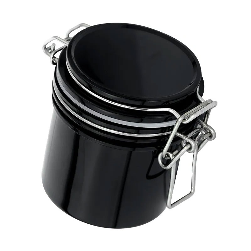 Pojemnik na klej do rzęs akrylowy czarny słoik