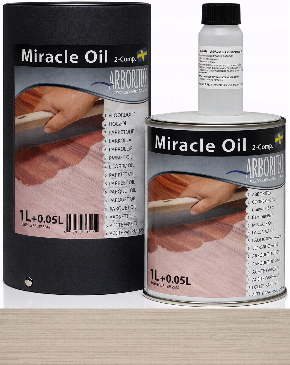 Arboritec Miracle Oil Grey Šedý 1,05L olej 2K na dřevo a parkety