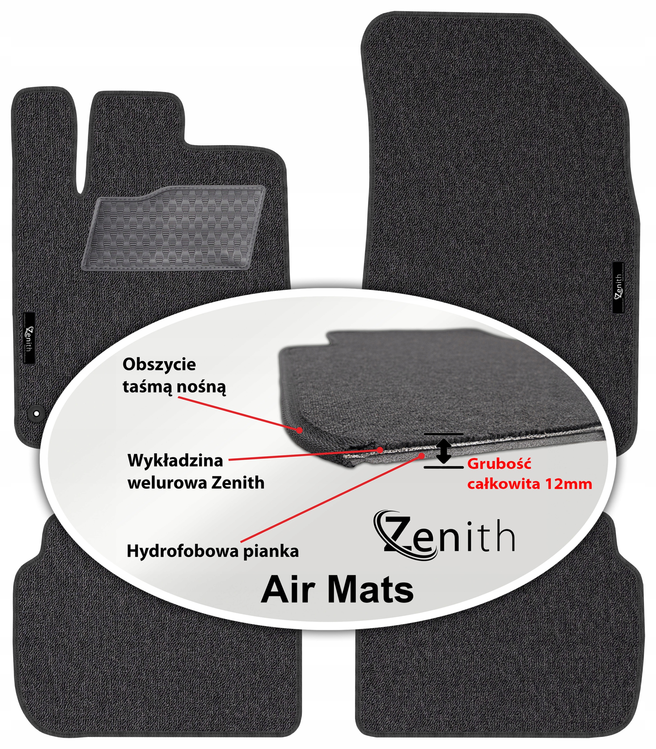 Peugeot 407 2004-2011 Velúrové koberčeky do auta Zenith Air Mats