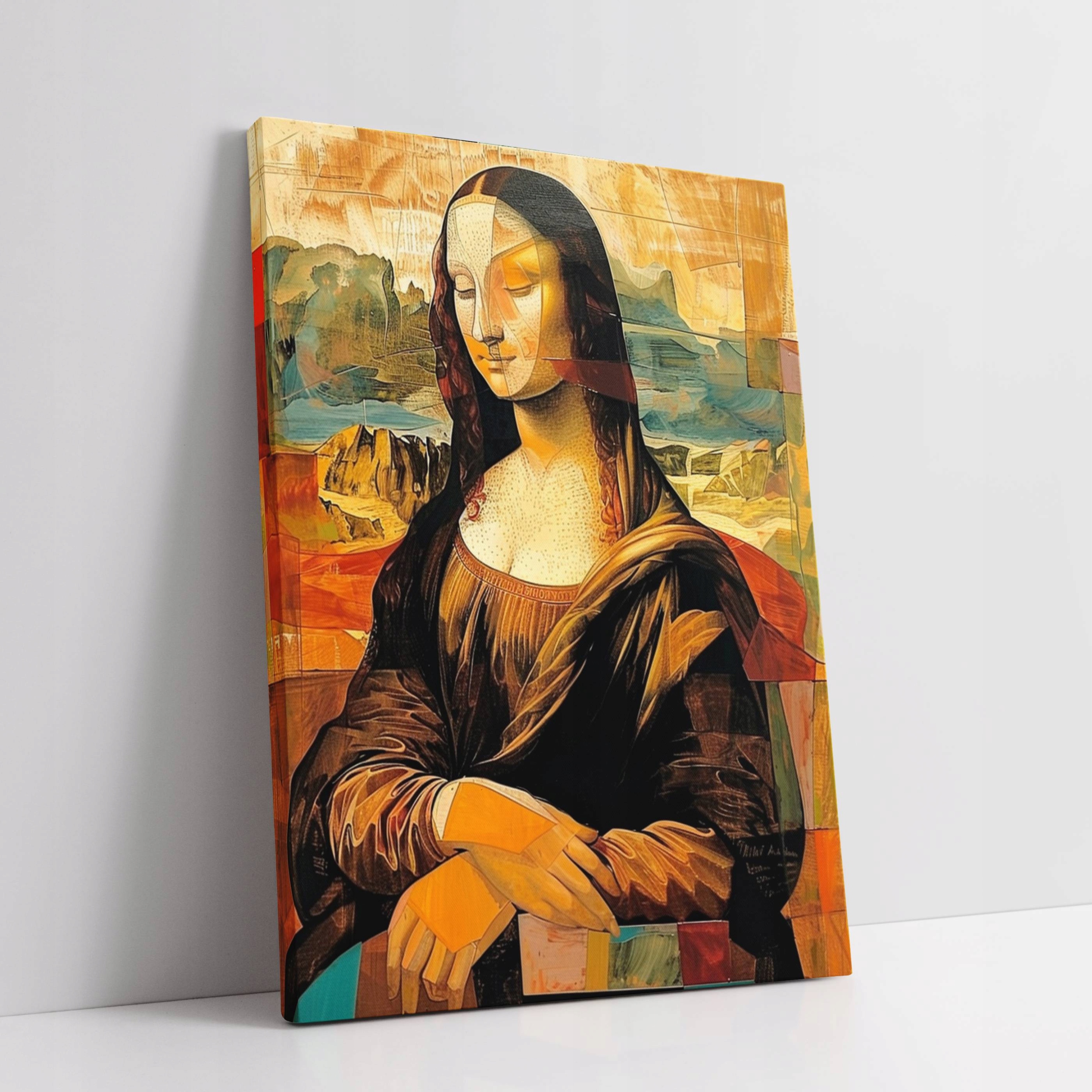Obraz na plátně Mona Lisa ve stylu Picasso do domu obývacího pokoje 75x100