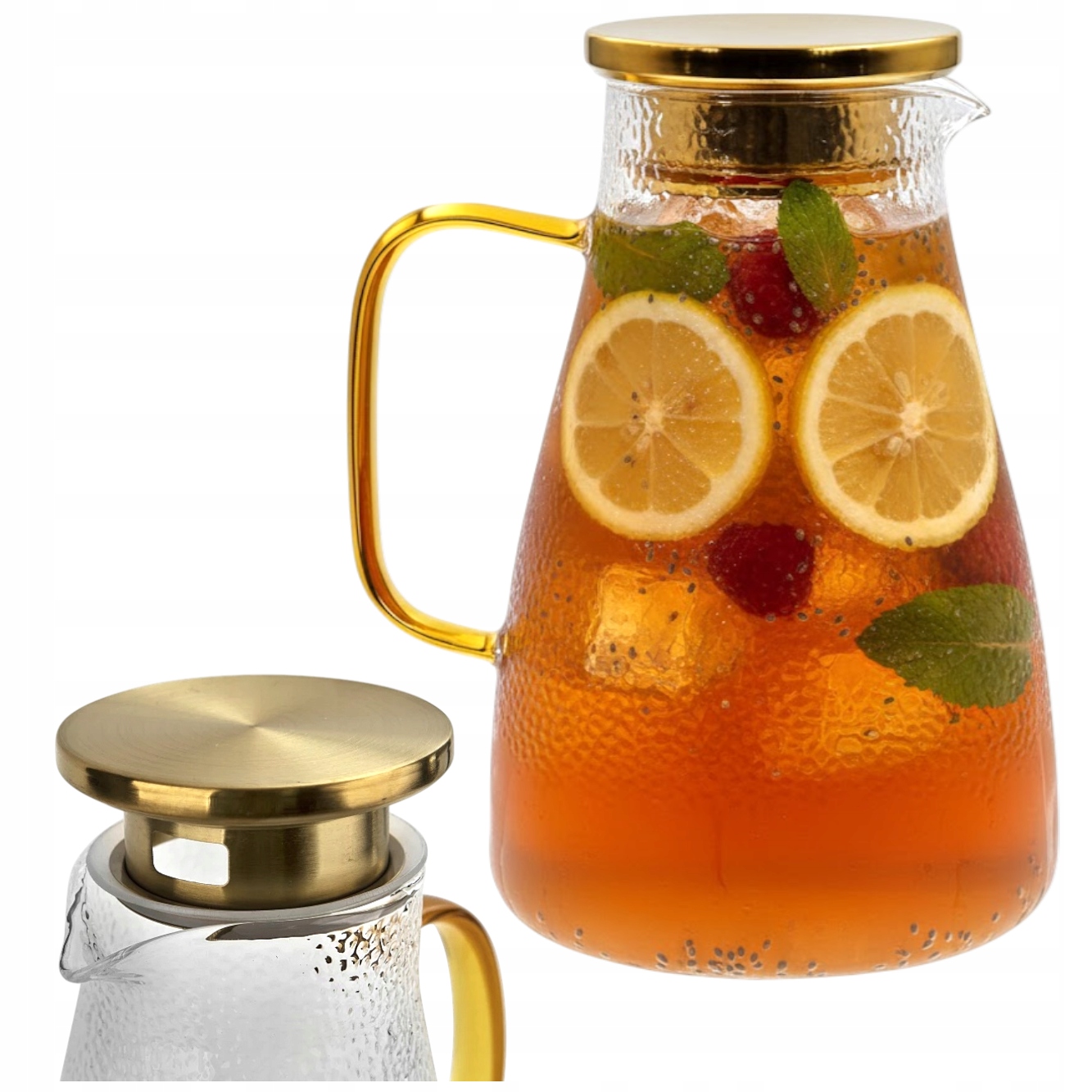 Skleněná Konvice Na Vodu Z Kávového Džusu 2 L, Žáruvzdorná, Borosilikátová