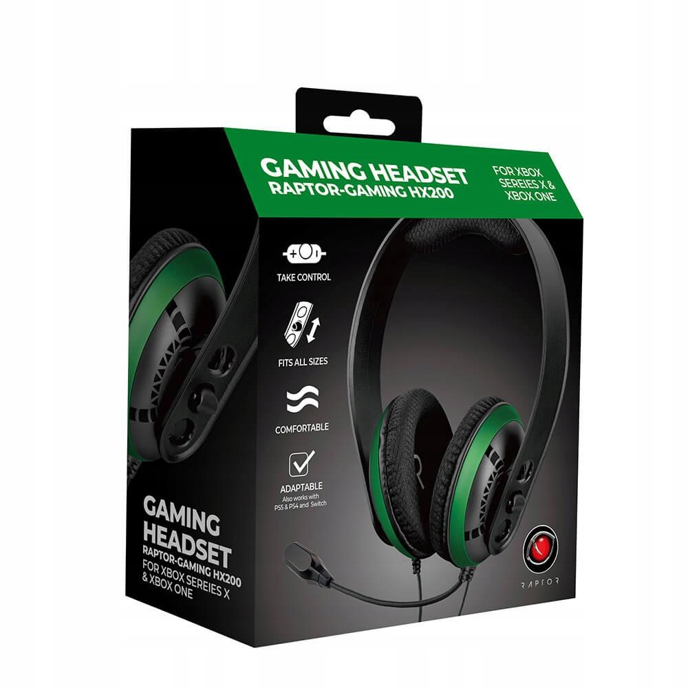 Fülre helyezhető fejhallgató HX200 Raptor Xbox headset fekete