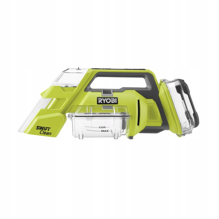 RYOBI RDC18-0 ODKURZACZ PIORĄCY AKUMULATOROWY +5Ah 18V 480 l/min Kolor dominujący żółty/złoty