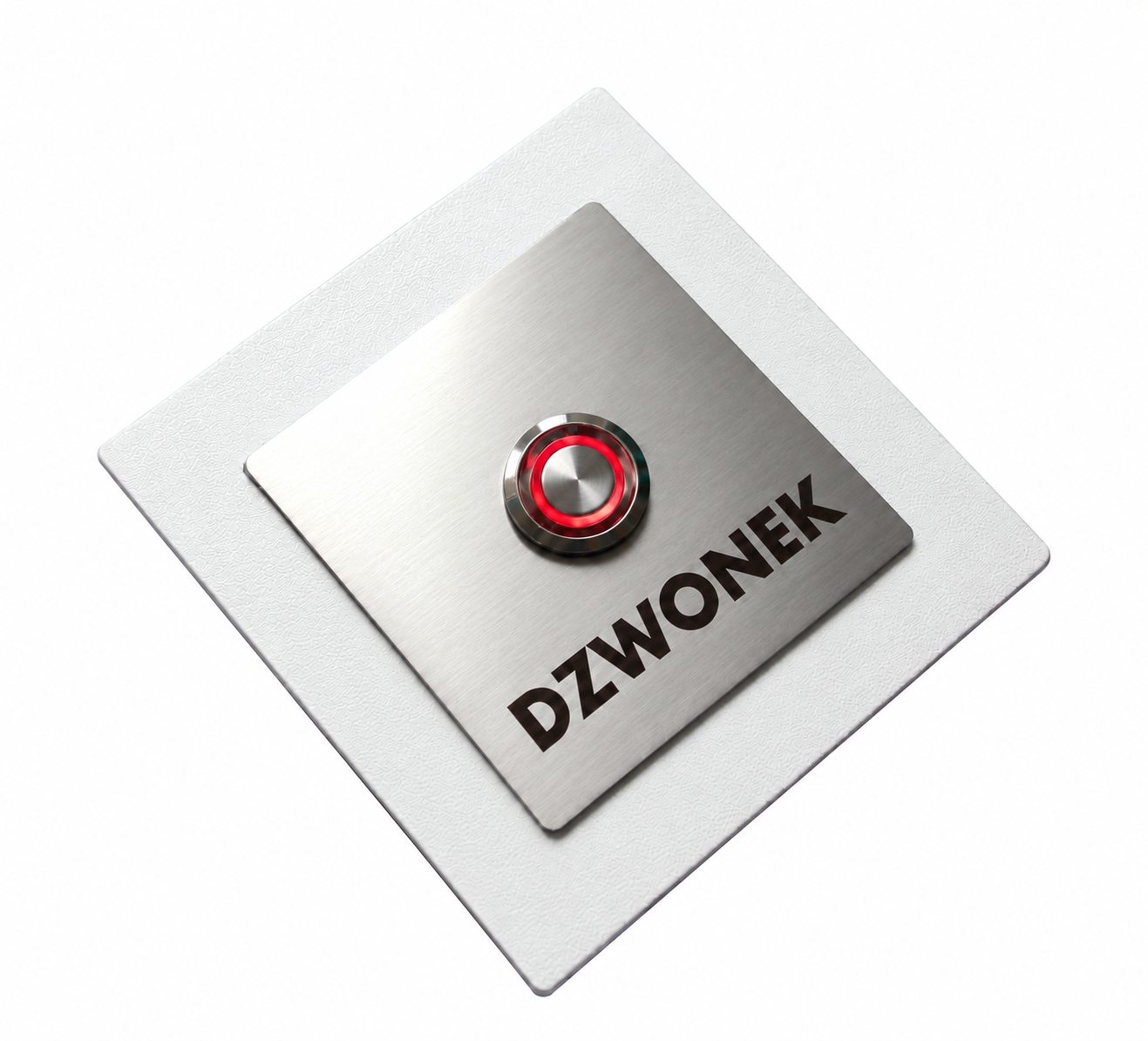 Tlačítko zvonku domofonu Kovové Led 9/12/24/230V 10x10 Inox nerezové