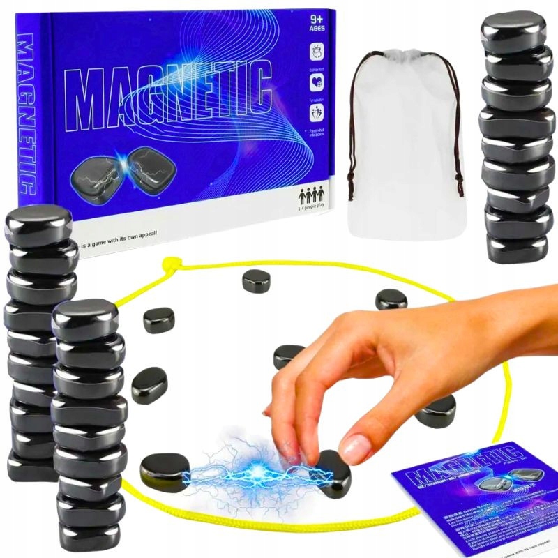 Gra zręcznościowa kamienie magnetyczne kamyki rodzinna strategiczna magnesy