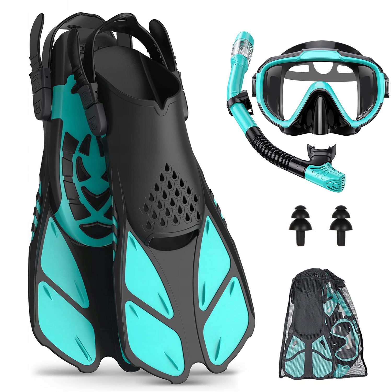 Potápěčské Brýle A Dýmka Na Potápění Brýle A Šnorchl Na Šnorchlování ploutve L/XL