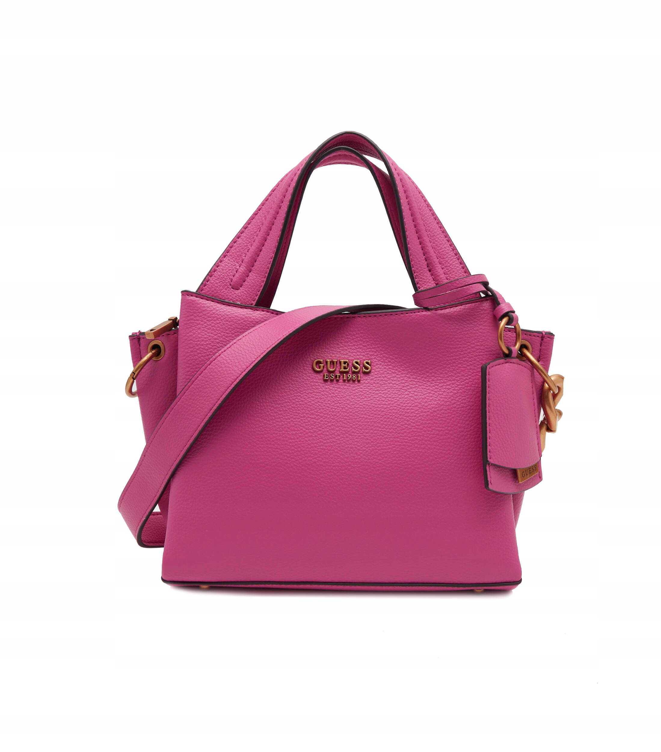 TOREBKA DAMSKA GUESS ZED FUKSJA TRZY KOMOROWA mała Model ZED