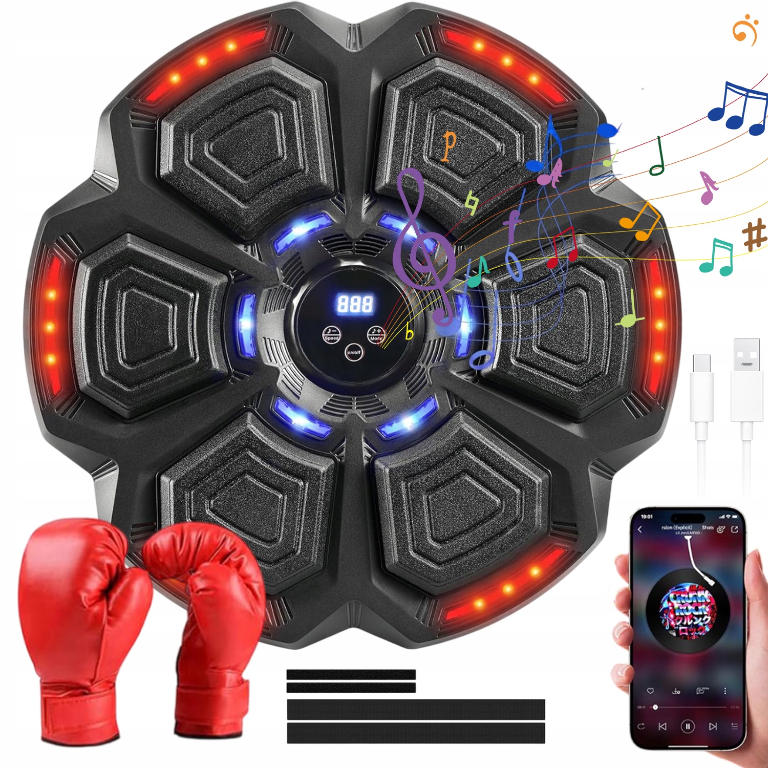 Hudební Boxovací Štít Led Bluetooth Hudba Boxovací Štít Usb Stroj