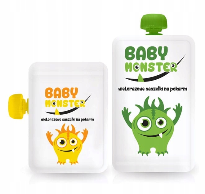 Saszetki wielorazowe Baby Monster, 6 szt. MIX 3+3