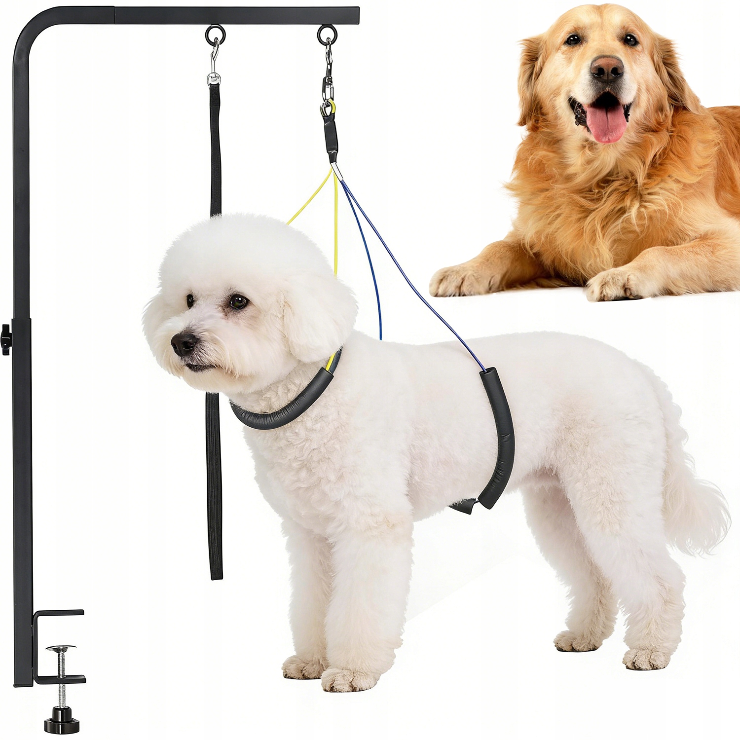 Levně Groomerské rameno pro péči o zvířata pro stříhání psa s poličkou