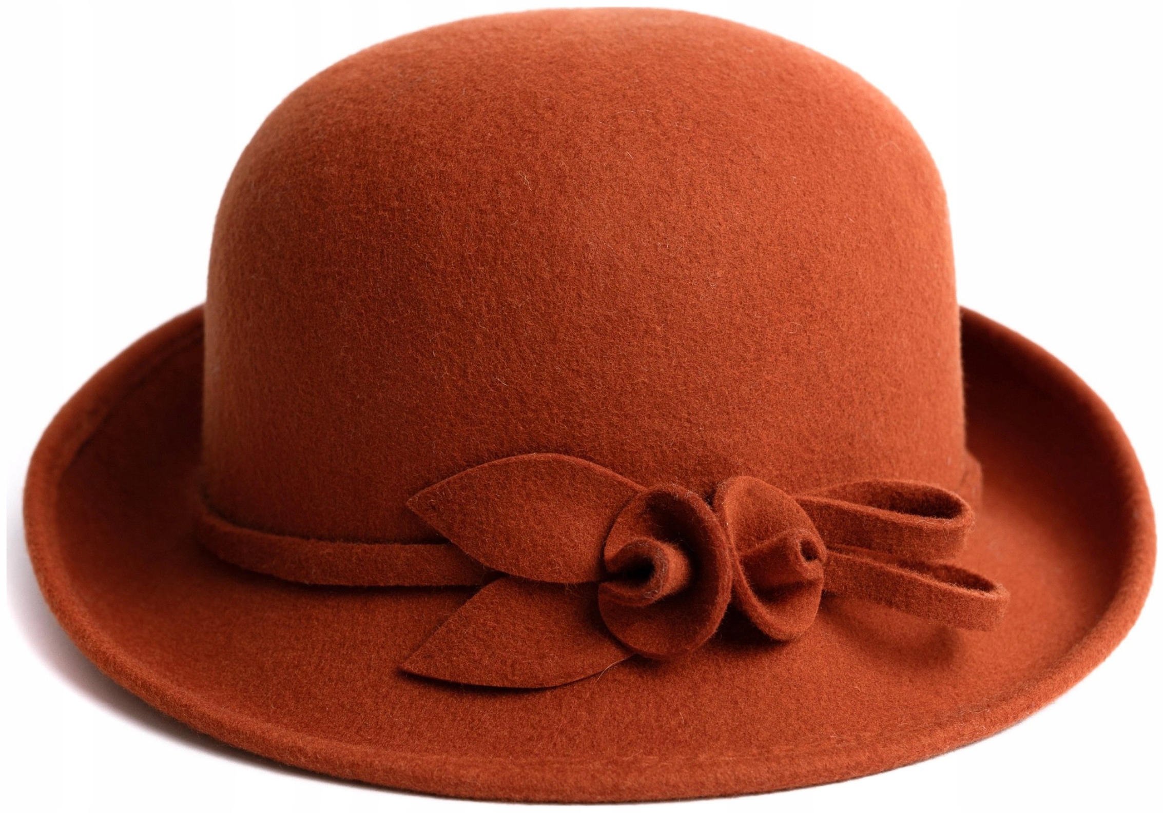 Polský plstěný dámský klobouk Camille – plstěný, klasický, červený